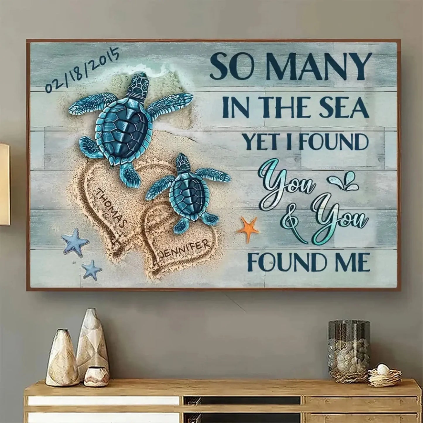 "I Found You" Love Scene – Personalized Poster/Canvas – Romantic Gift for Couples & Anniversaries Ezcustomize
