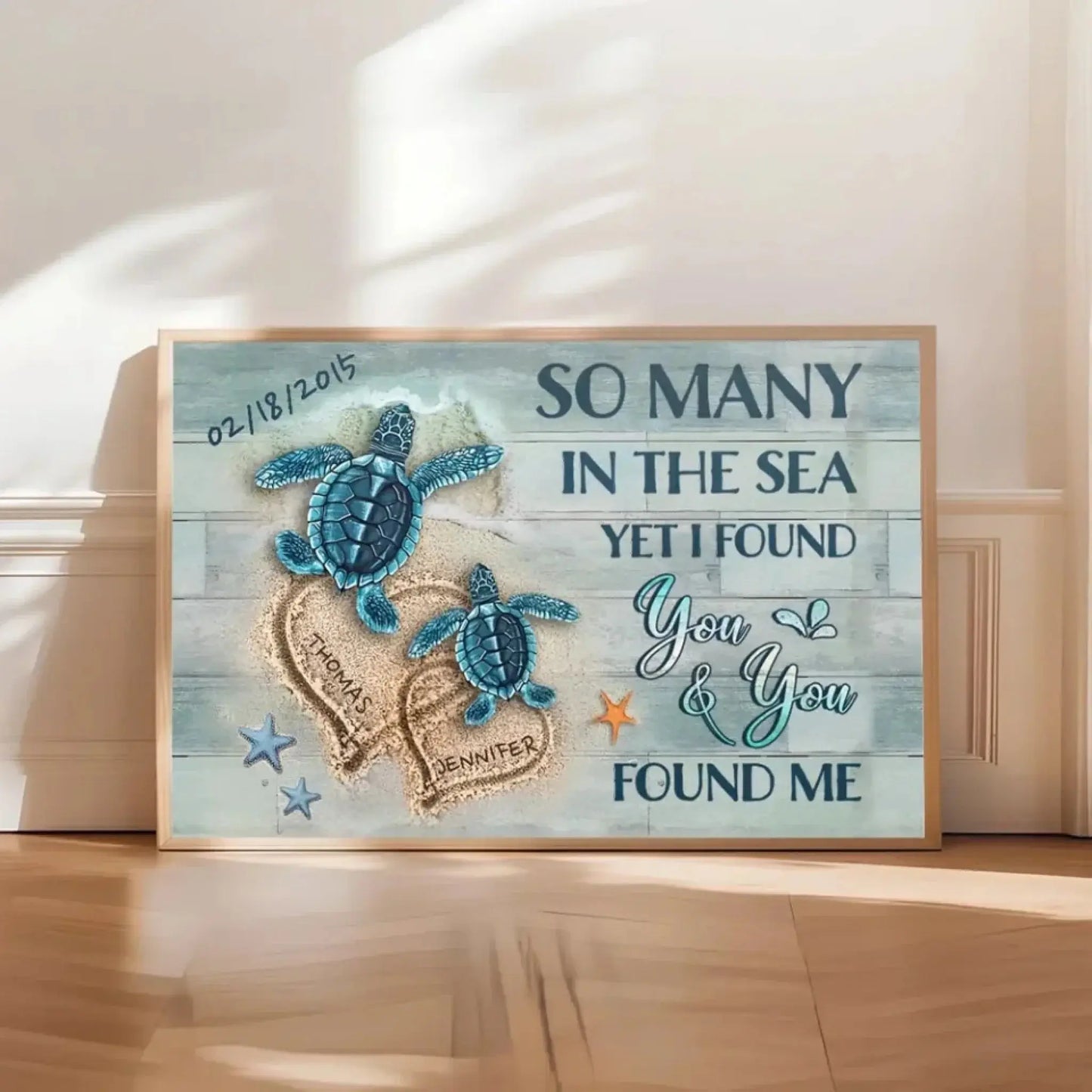 "I Found You" Love Scene – Personalized Poster/Canvas – Romantic Gift for Couples & Anniversaries Ezcustomize