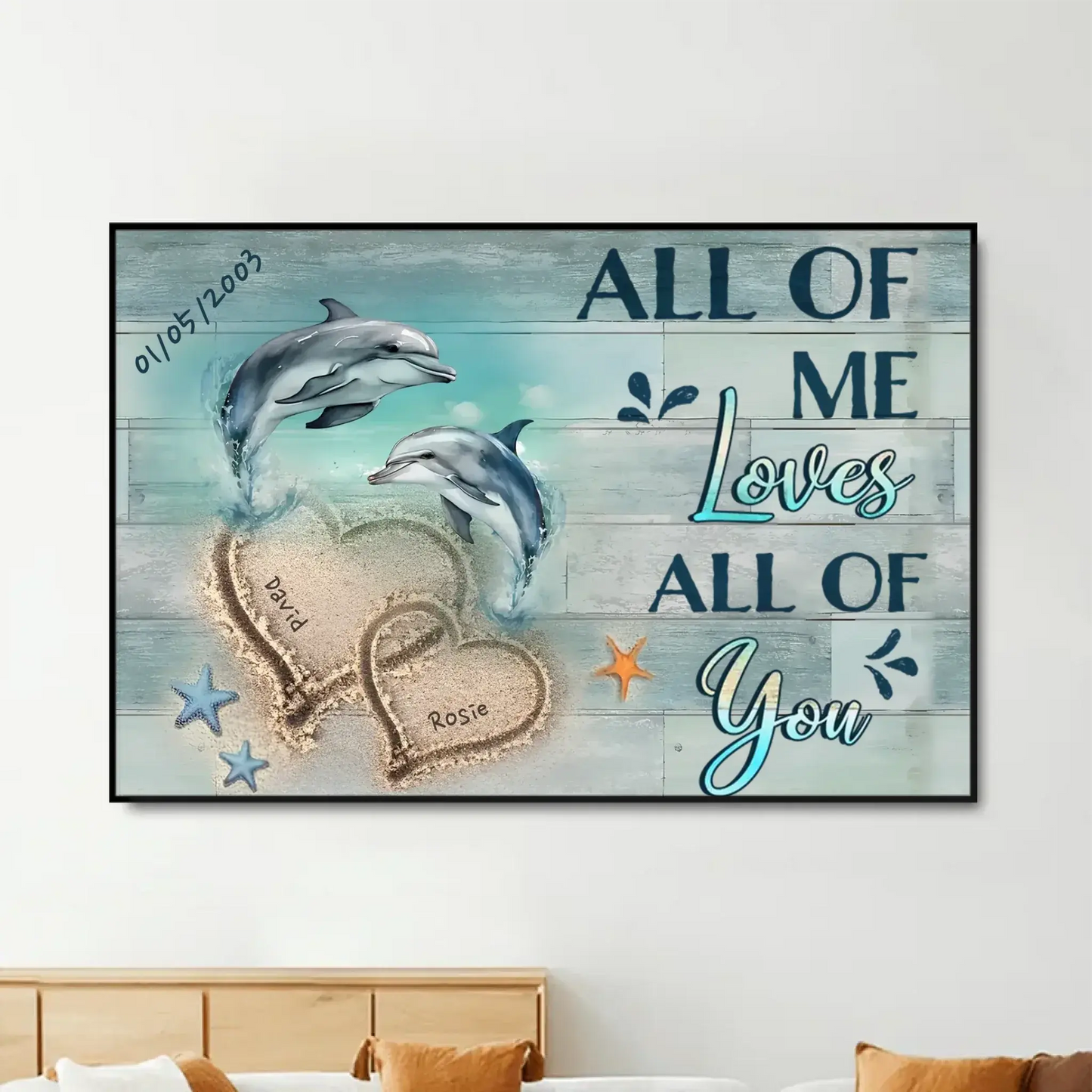 "I Found You" Love Scene – Personalized Poster/Canvas – Romantic Gift for Couples & Anniversaries Ezcustomize
