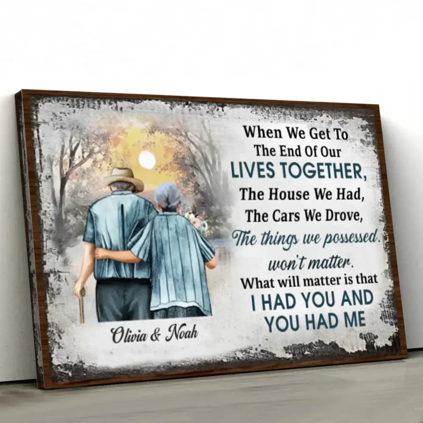 "I Had You and You Had Me" Sunset Art – Personalized Poster/Canvas – Romantic Wall Art Gift for Couples Ezcustomize