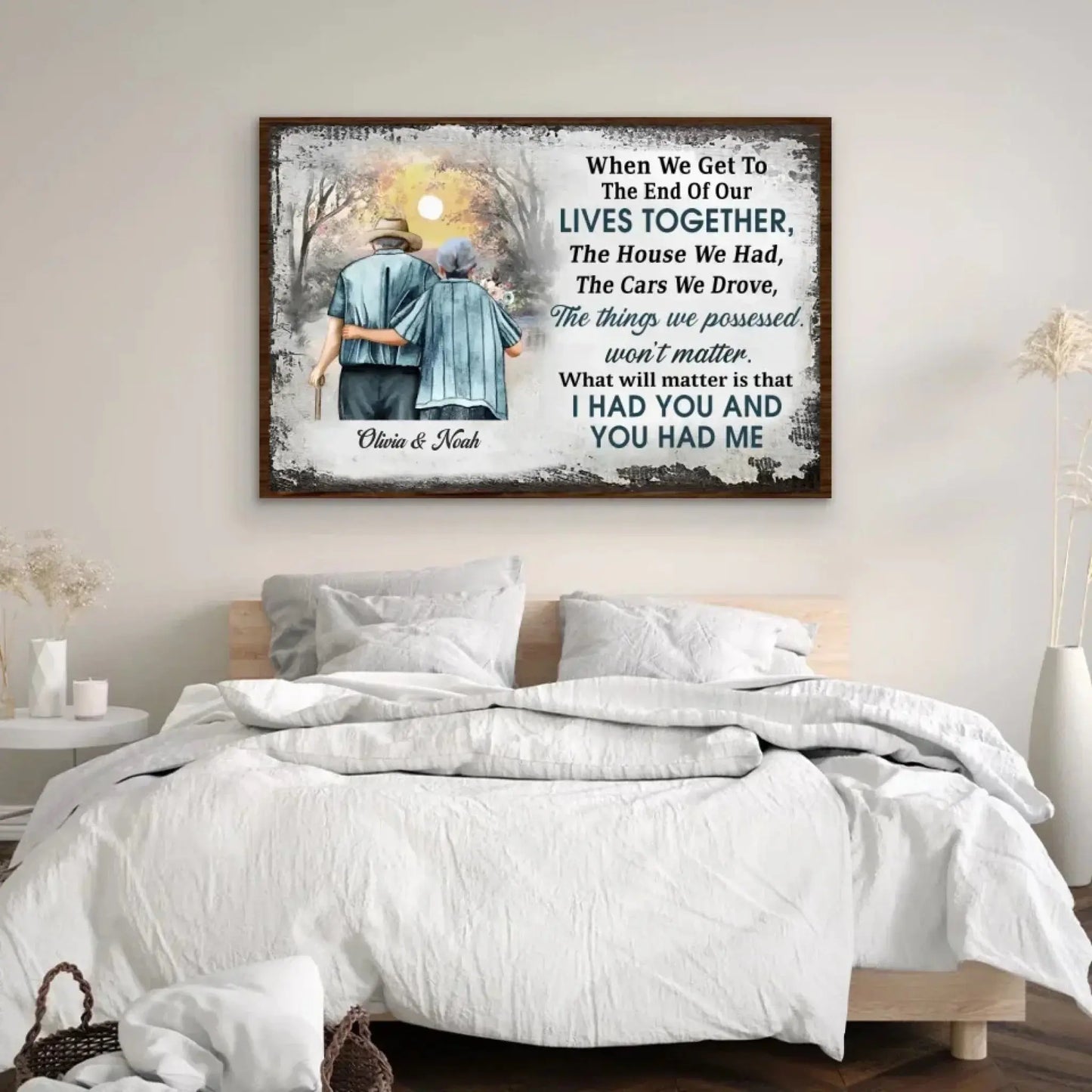 "I Had You and You Had Me" Sunset Art – Personalized Poster/Canvas – Romantic Wall Art Gift for Couples Ezcustomize