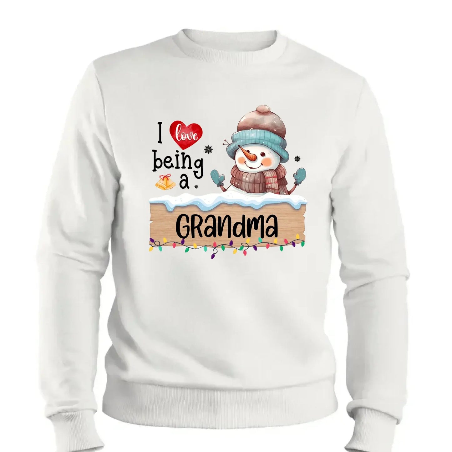 I Love Being A Grandma Shirt – Personalized Christmas Sweatshirt with Stockings and Kids’ Names – Custom Holiday Gift for Grandma or Nana Ezcustomize