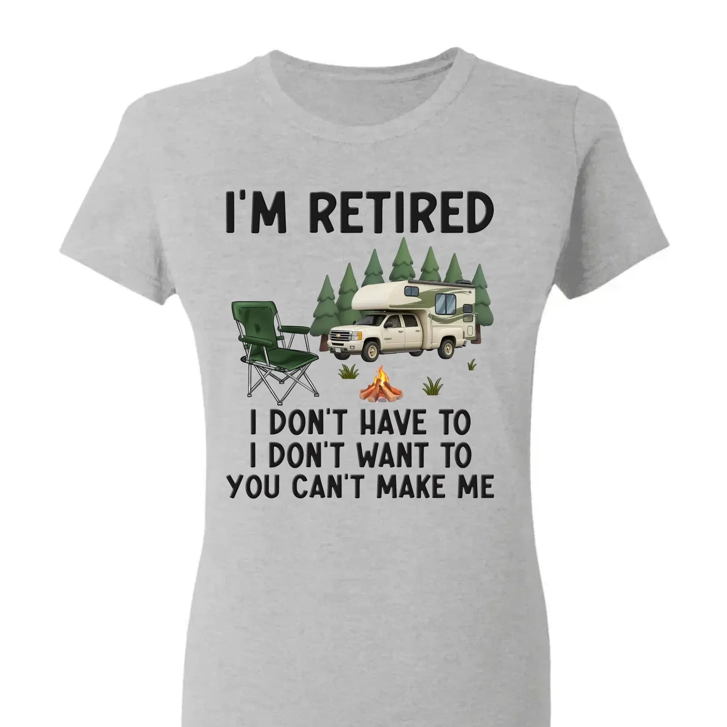 I'm Retired – Personalized T-Shirt/Hoodie for Coworkers – Funny Retirement Gift for Work Friends, Colleagues, or Camping Lovers Ezcustomize