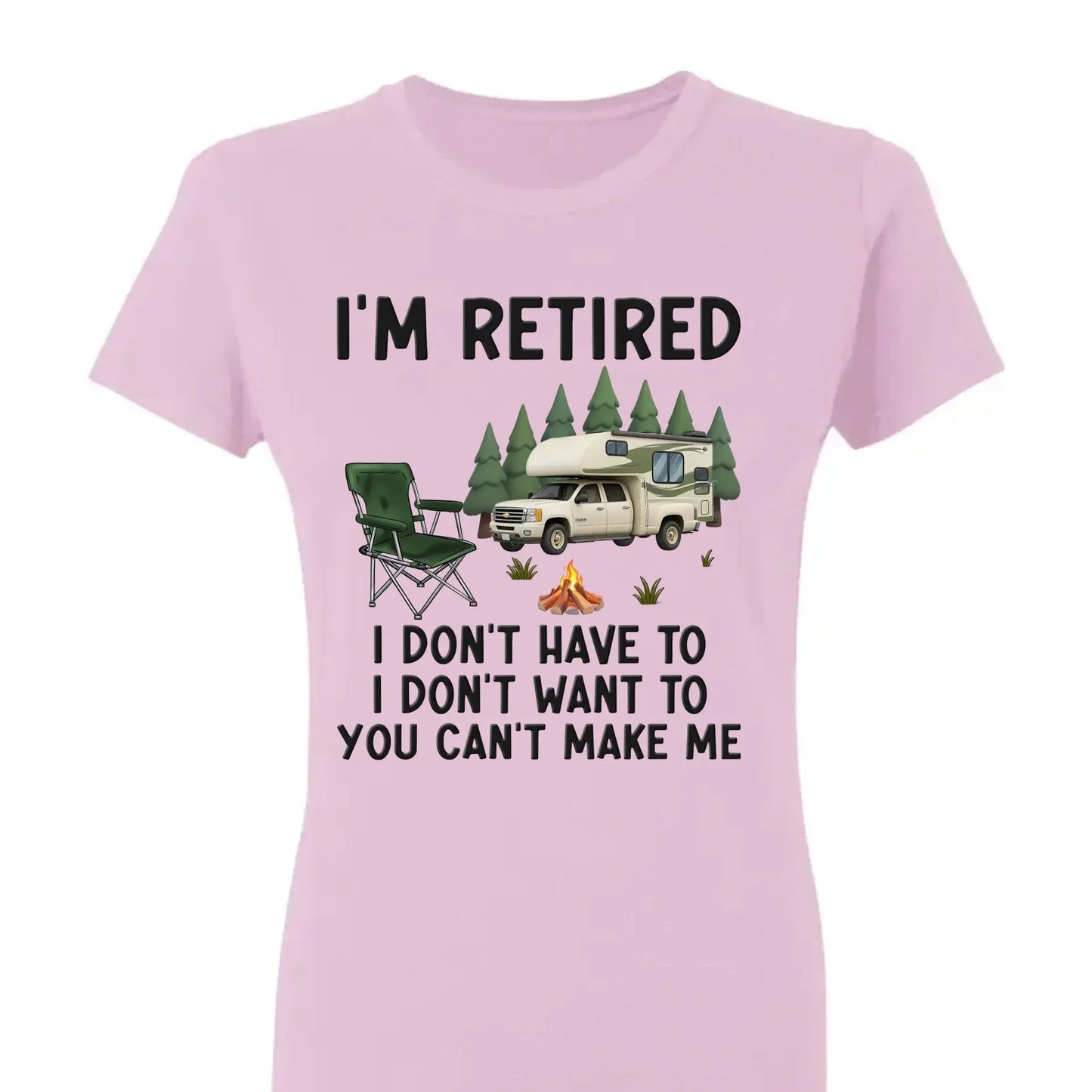 I'm Retired – Personalized T-Shirt/Hoodie for Coworkers – Funny Retirement Gift for Work Friends, Colleagues, or Camping Lovers Ezcustomize