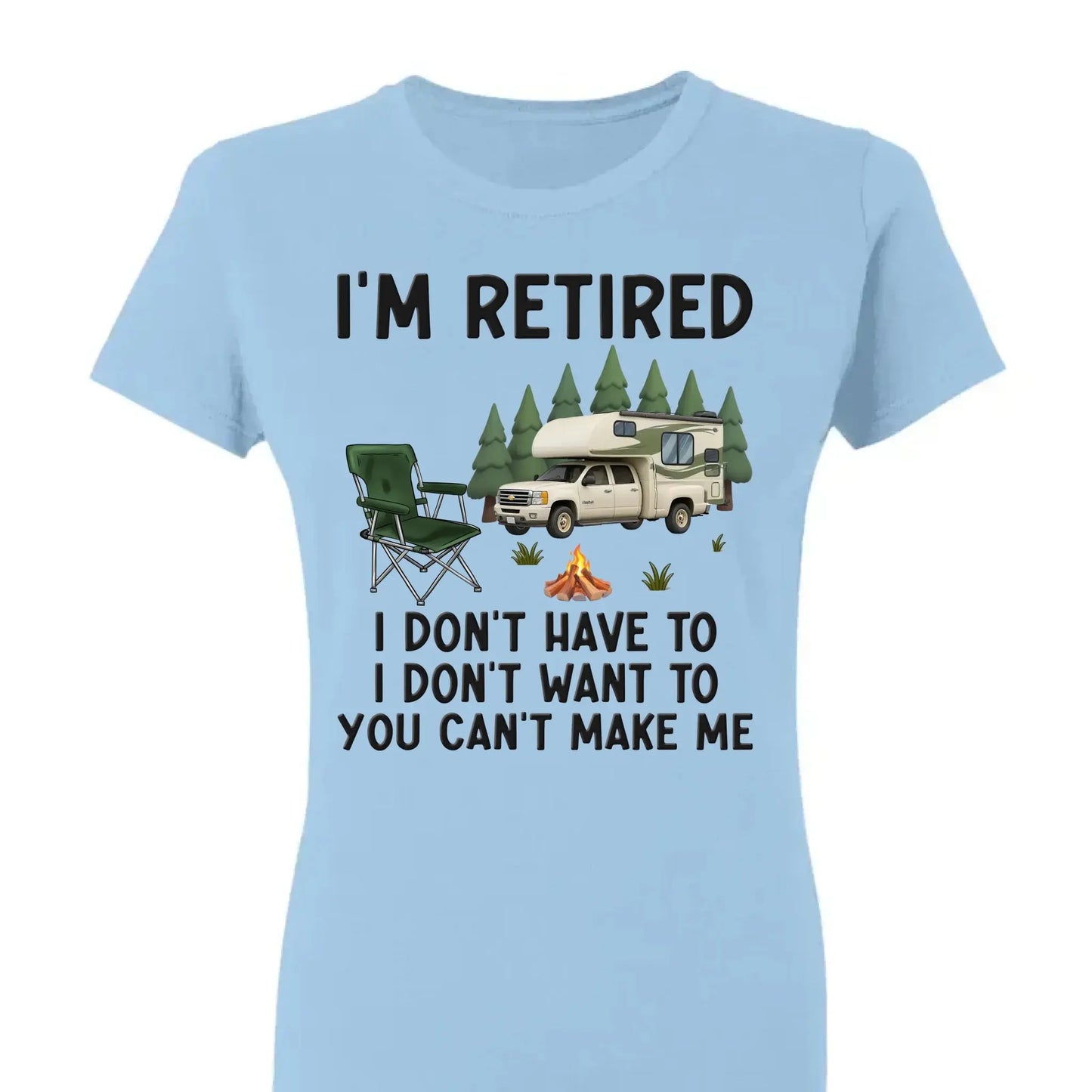 I'm Retired – Personalized T-Shirt/Hoodie for Coworkers – Funny Retirement Gift for Work Friends, Colleagues, or Camping Lovers Ezcustomize