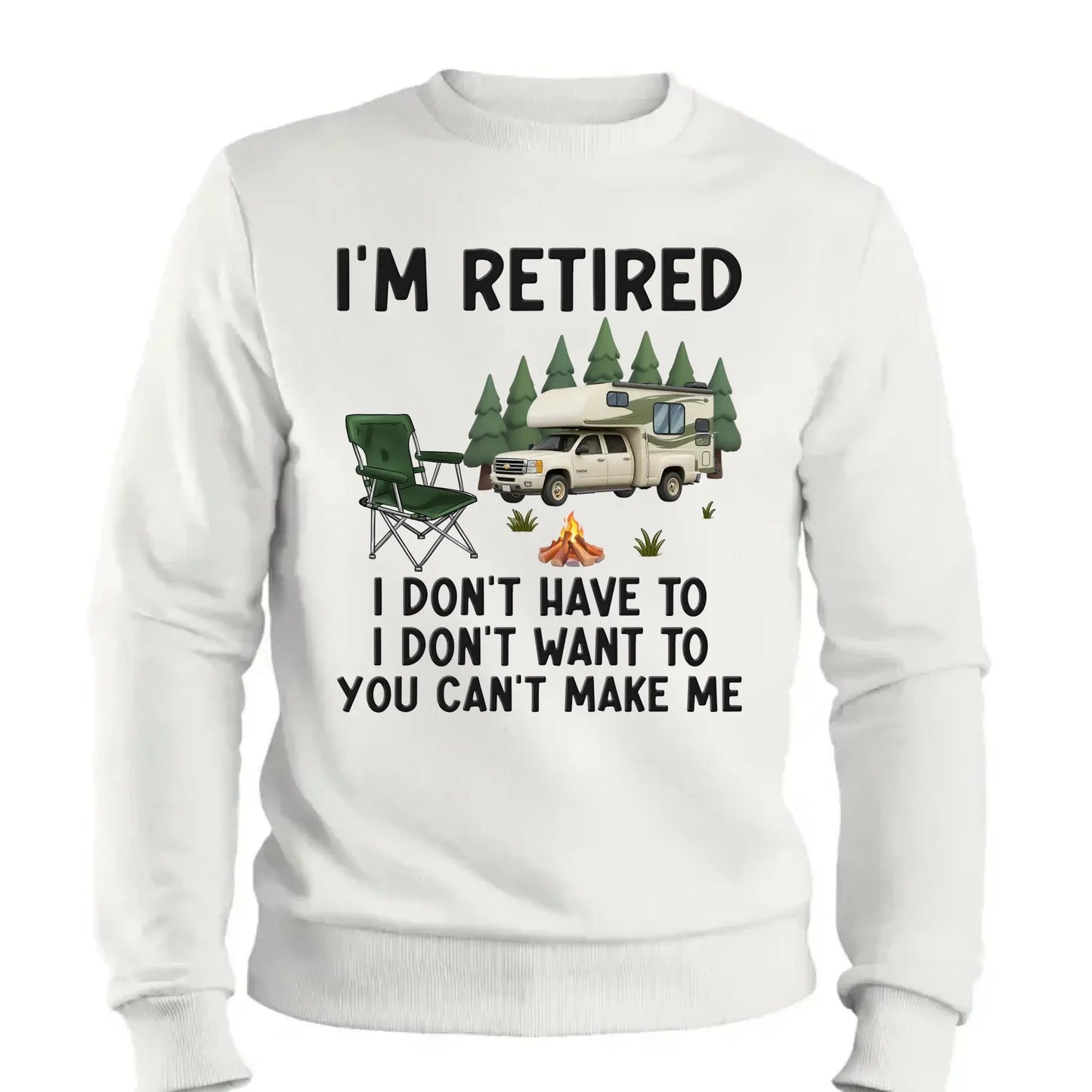 I'm Retired – Personalized T-Shirt/Hoodie for Coworkers – Funny Retirement Gift for Work Friends, Colleagues, or Camping Lovers Ezcustomize