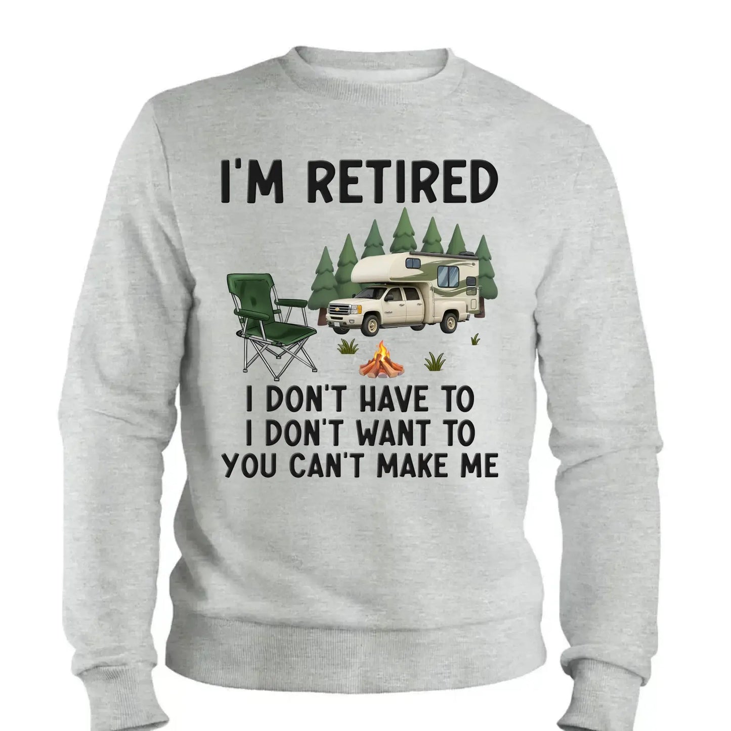 I'm Retired – Personalized T-Shirt/Hoodie for Coworkers – Funny Retirement Gift for Work Friends, Colleagues, or Camping Lovers Ezcustomize