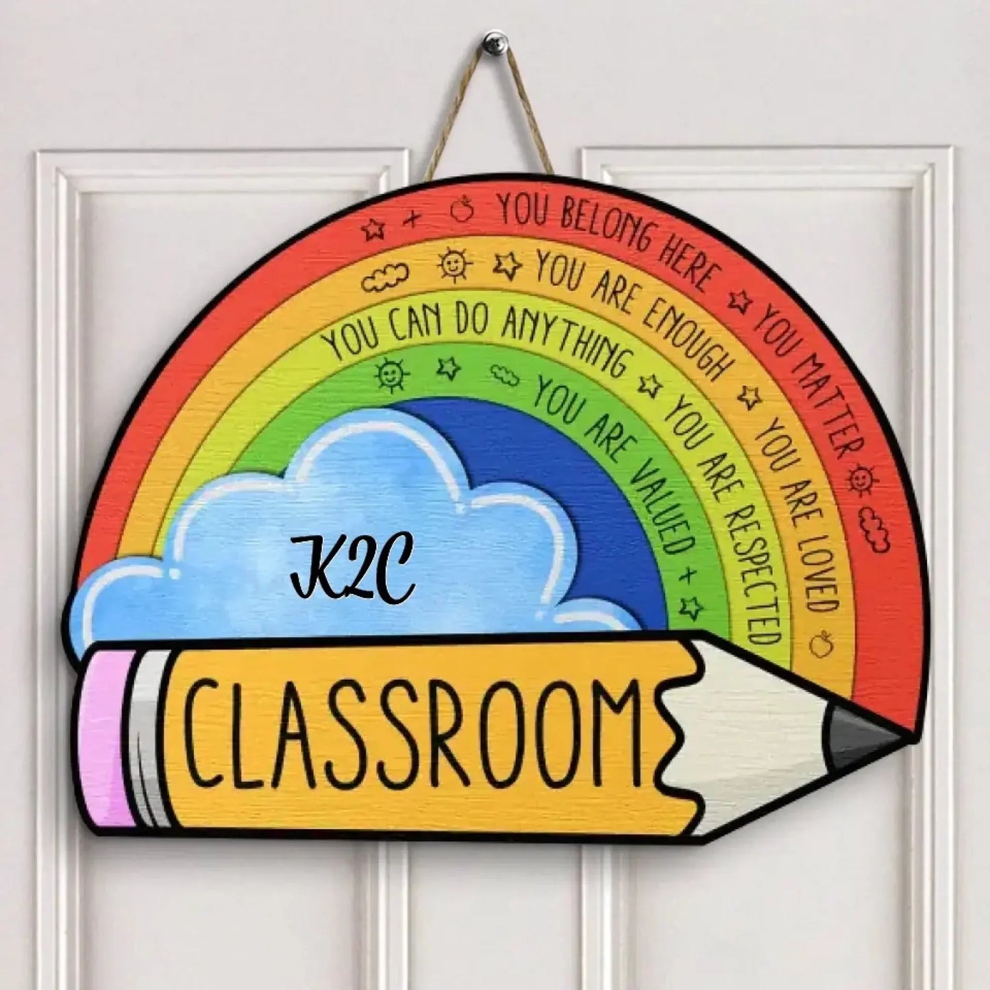 In My Class – Personalized Custom Door Sign for Teachers – Welcoming Back to School, Birthday, or Teacher's Day Gift Ezcustomize
