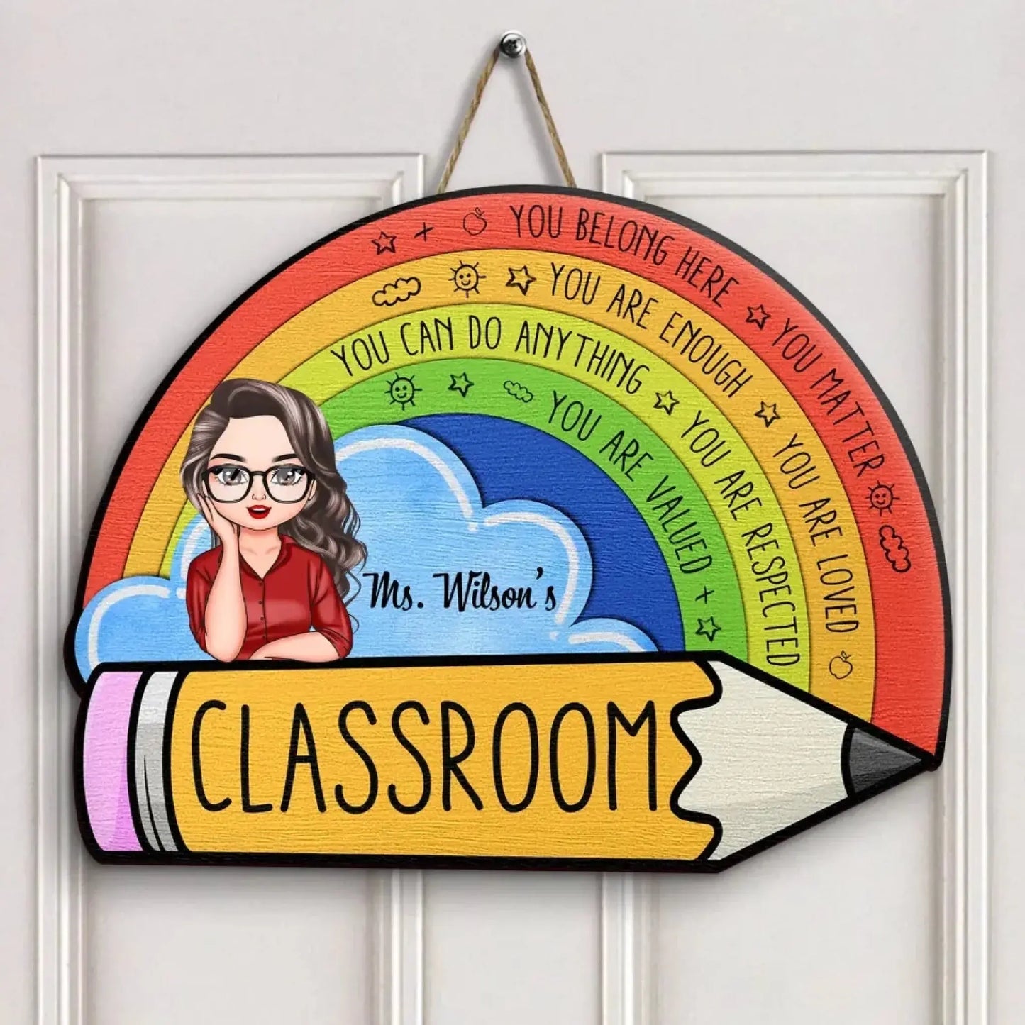 In My Class – Personalized Custom Door Sign for Teachers – Welcoming Back to School, Birthday, or Teacher's Day Gift Ezcustomize