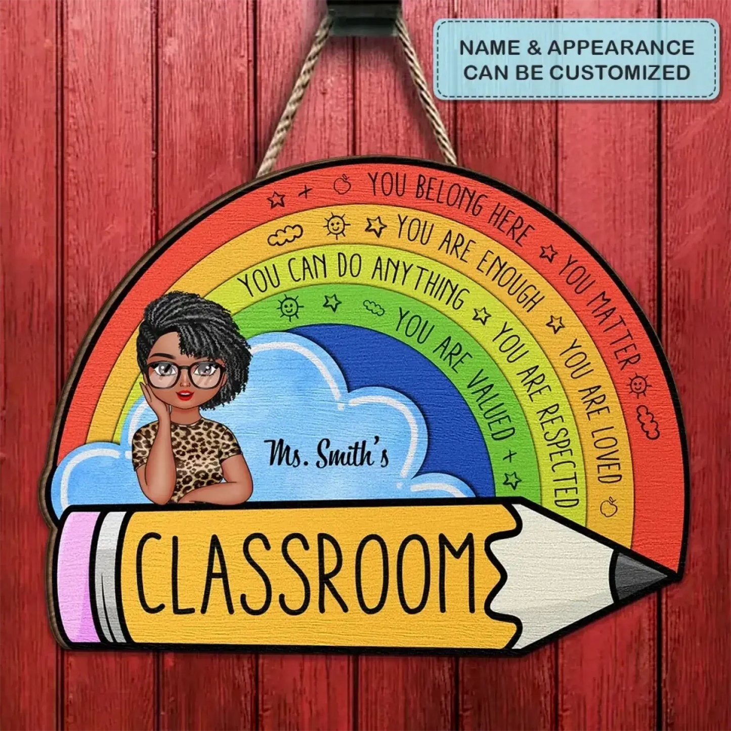 In My Class – Personalized Custom Door Sign for Teachers – Welcoming Back to School, Birthday, or Teacher's Day Gift Ezcustomize