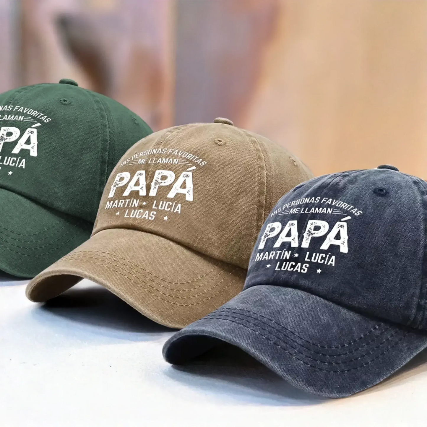 La Paternidad Me Queda Bien – Gorra de Béisbol de Mezclilla Vintage Lavada – Regalo de Cumpleaños Personalizado para Papá o Abuelo Ezcustomize