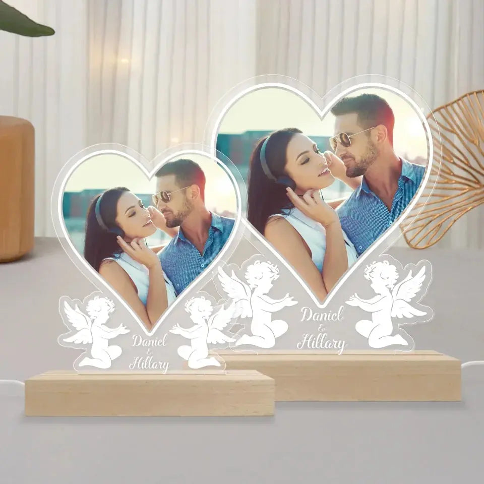 Led Light For Couple - Personalized Photo LED Light - Anniversary Gifts For Her, Him Ezcustomize