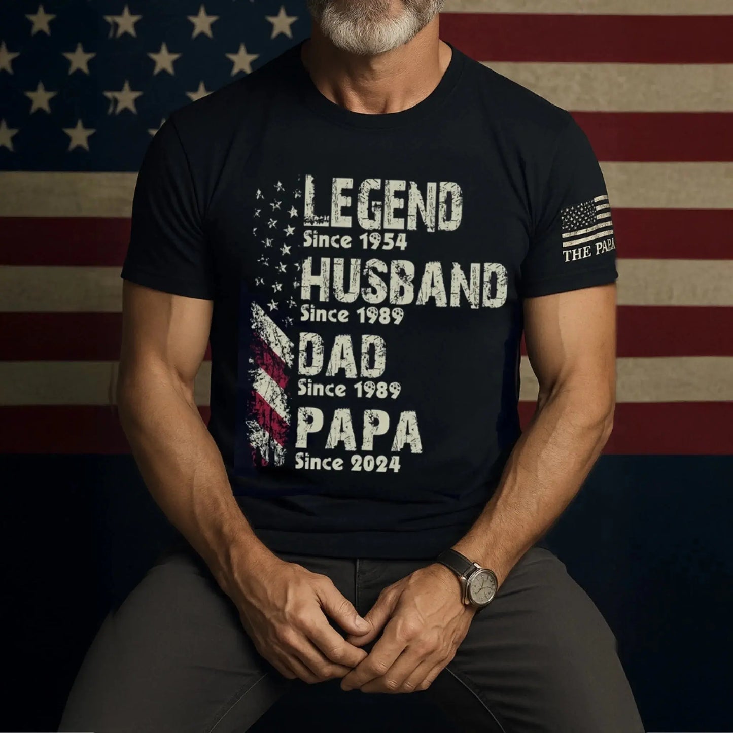 Legend Husband Dad Papa Shirt – Personalized T-Shirt with “Since” Year – Custom Father’s Day Gift for Him Ezcustomize