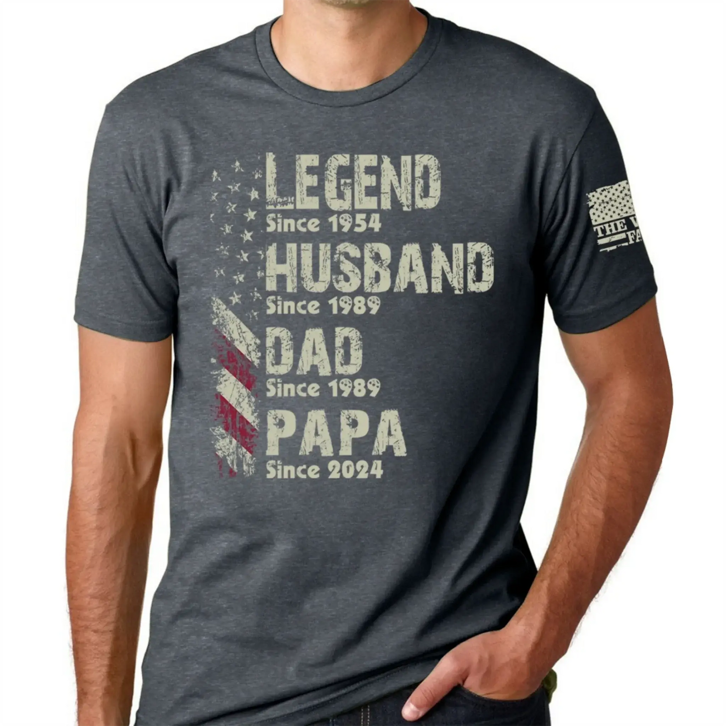 Legend Husband Dad Papa Shirt – Personalized T-Shirt with “Since” Year – Custom Father’s Day Gift for Him Ezcustomize