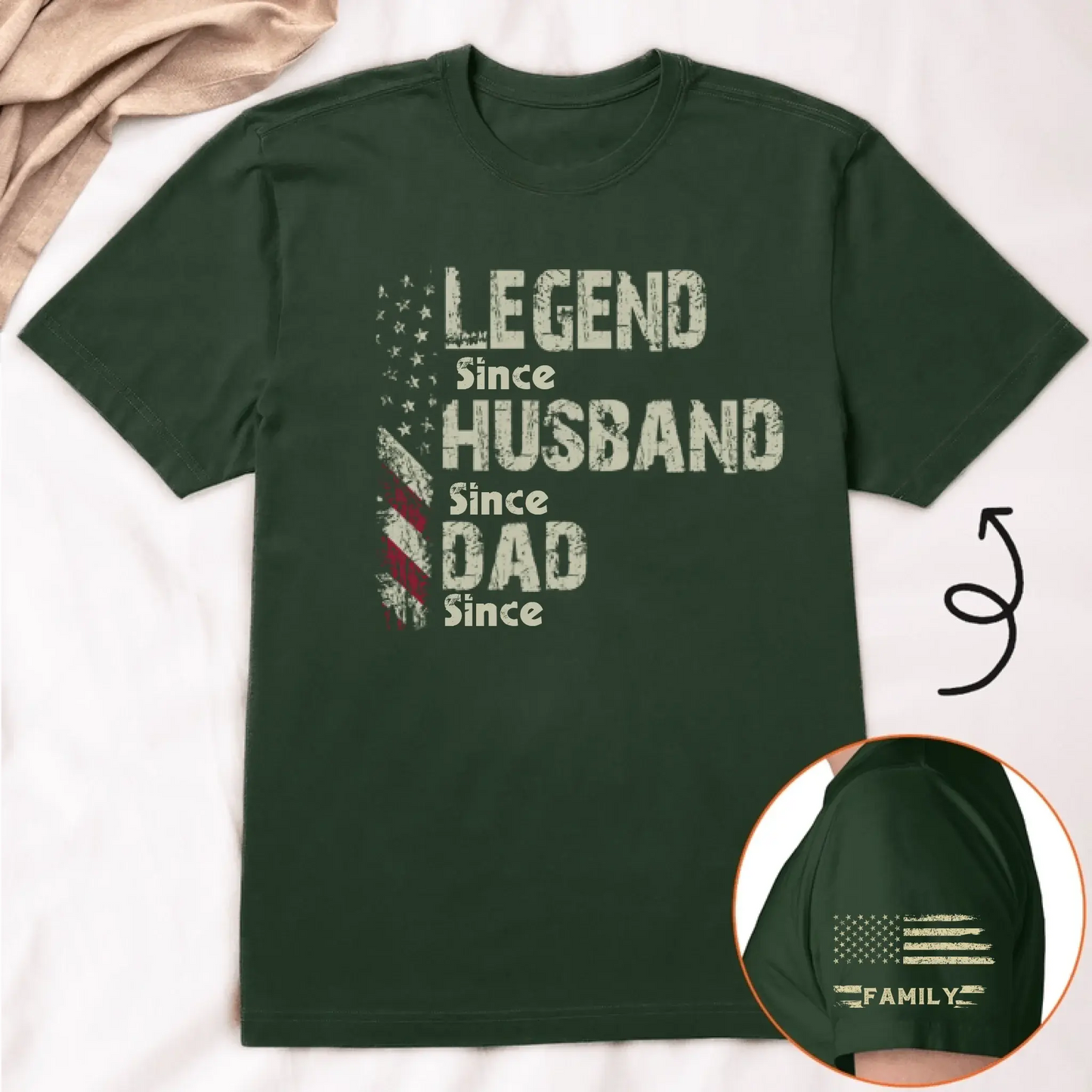 Legend Husband Dad Papa Shirt – Personalized T-Shirt with “Since” Year – Custom Father’s Day Gift for Him Ezcustomize