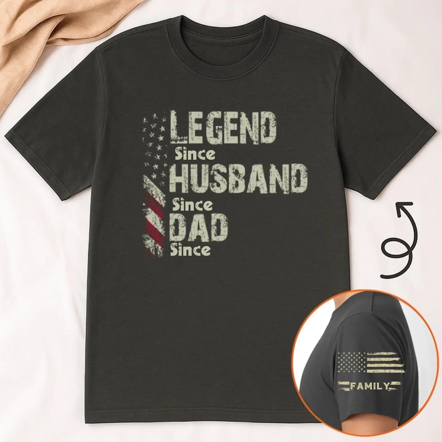 Legend Husband Dad Papa Shirt – Personalized T-Shirt with “Since” Year – Custom Father’s Day Gift for Him Ezcustomize