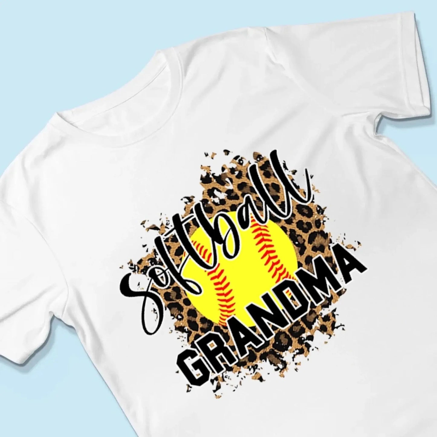 Leopard Print Sport Grandma Shirt – Personalized Custom T-Shirt – Funny Birthday Gift for Grandma, Nana, Mimi, Mom, or Wife Ezcustomize