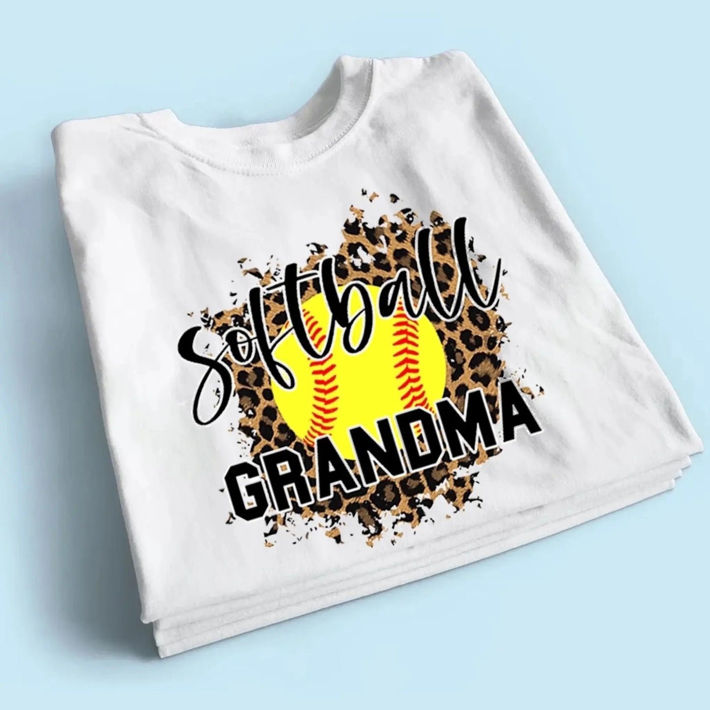 Leopard Print Sport Grandma Shirt – Personalized Custom T-Shirt – Funny Birthday Gift for Grandma, Nana, Mimi, Mom, or Wife Ezcustomize