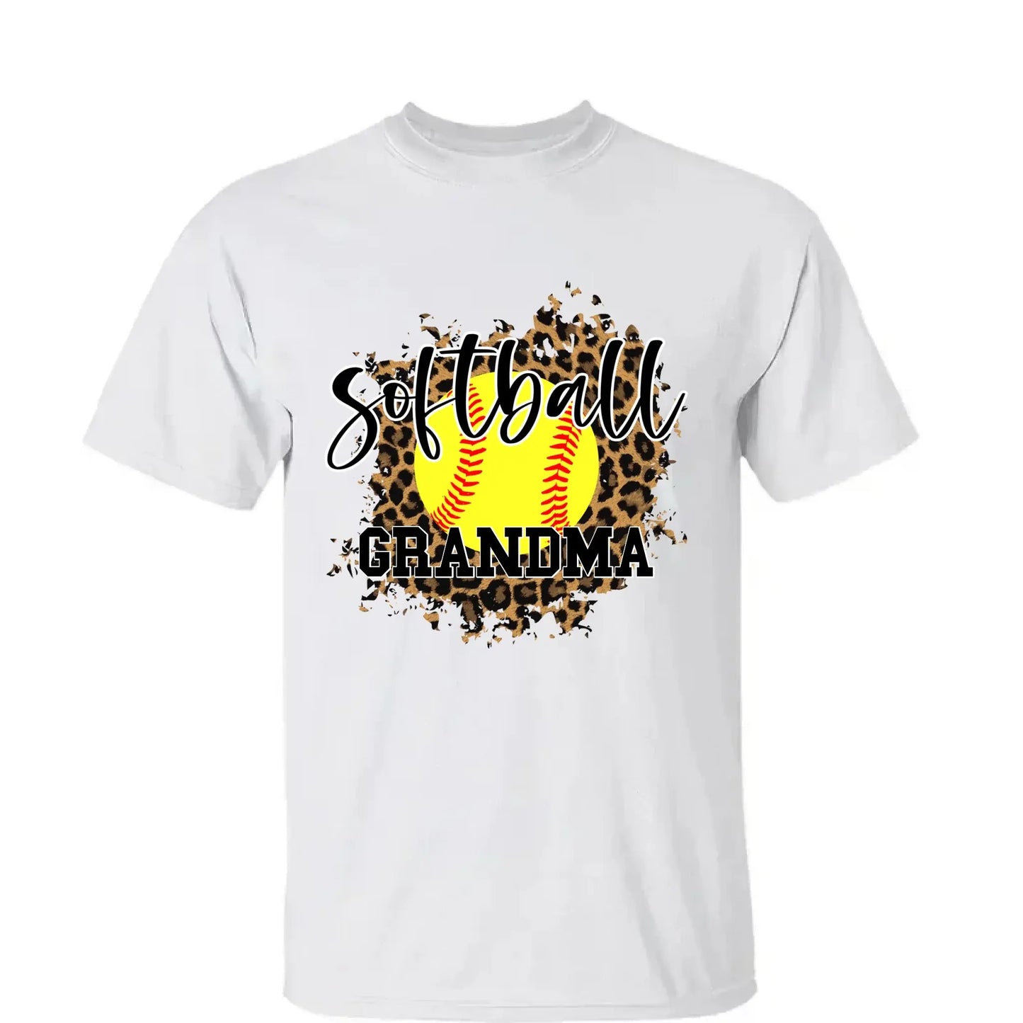Leopard Print Sport Grandma Shirt – Personalized Custom T-Shirt – Funny Birthday Gift for Grandma, Nana, Mimi, Mom, or Wife Ezcustomize