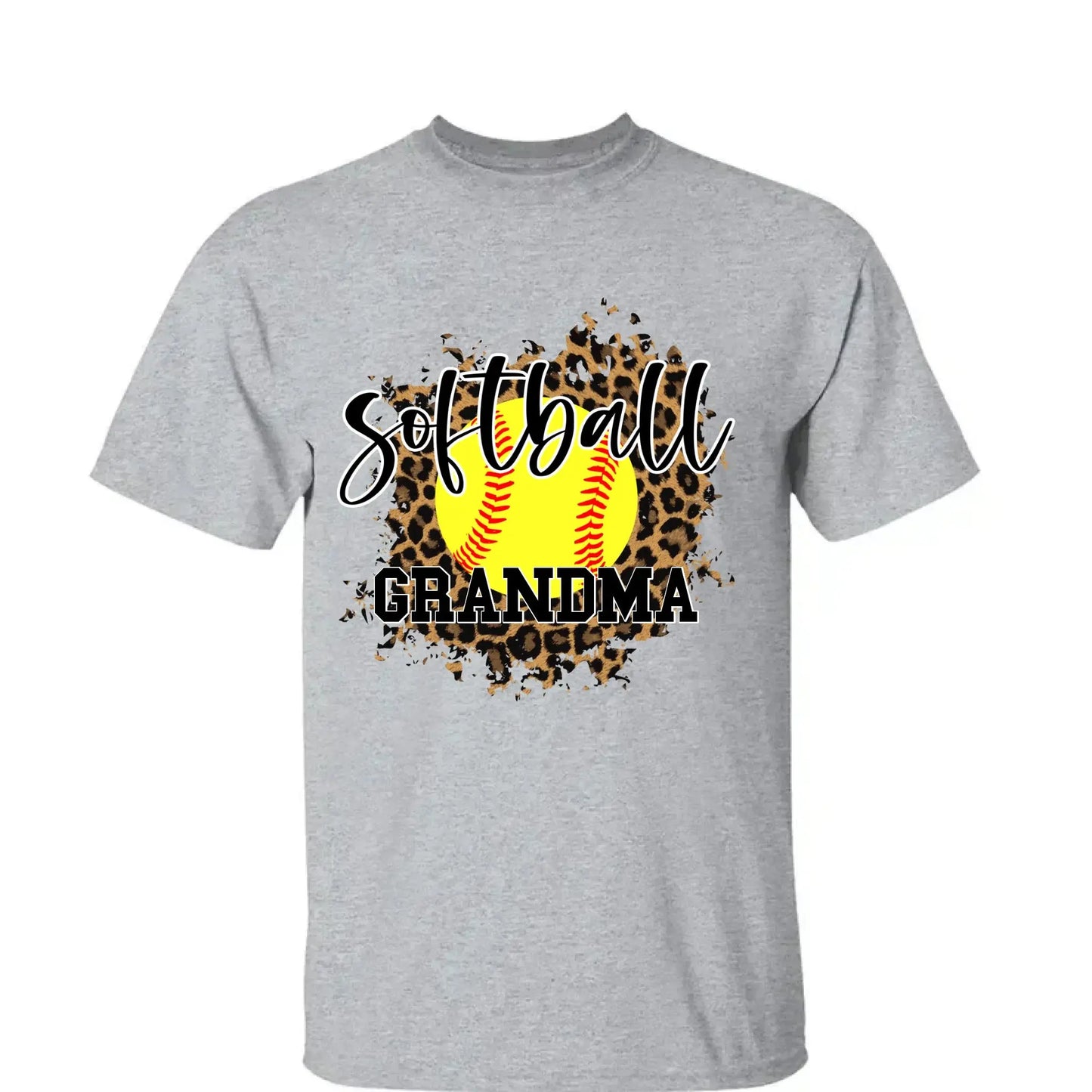 Leopard Print Sport Grandma Shirt – Personalized Custom T-Shirt – Funny Birthday Gift for Grandma, Nana, Mimi, Mom, or Wife Ezcustomize