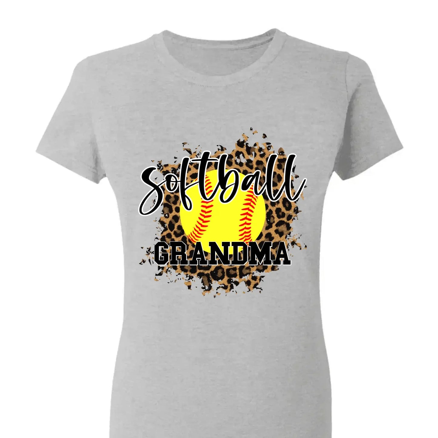 Leopard Print Sport Grandma Shirt – Personalized Custom T-Shirt – Funny Birthday Gift for Grandma, Nana, Mimi, Mom, or Wife Ezcustomize