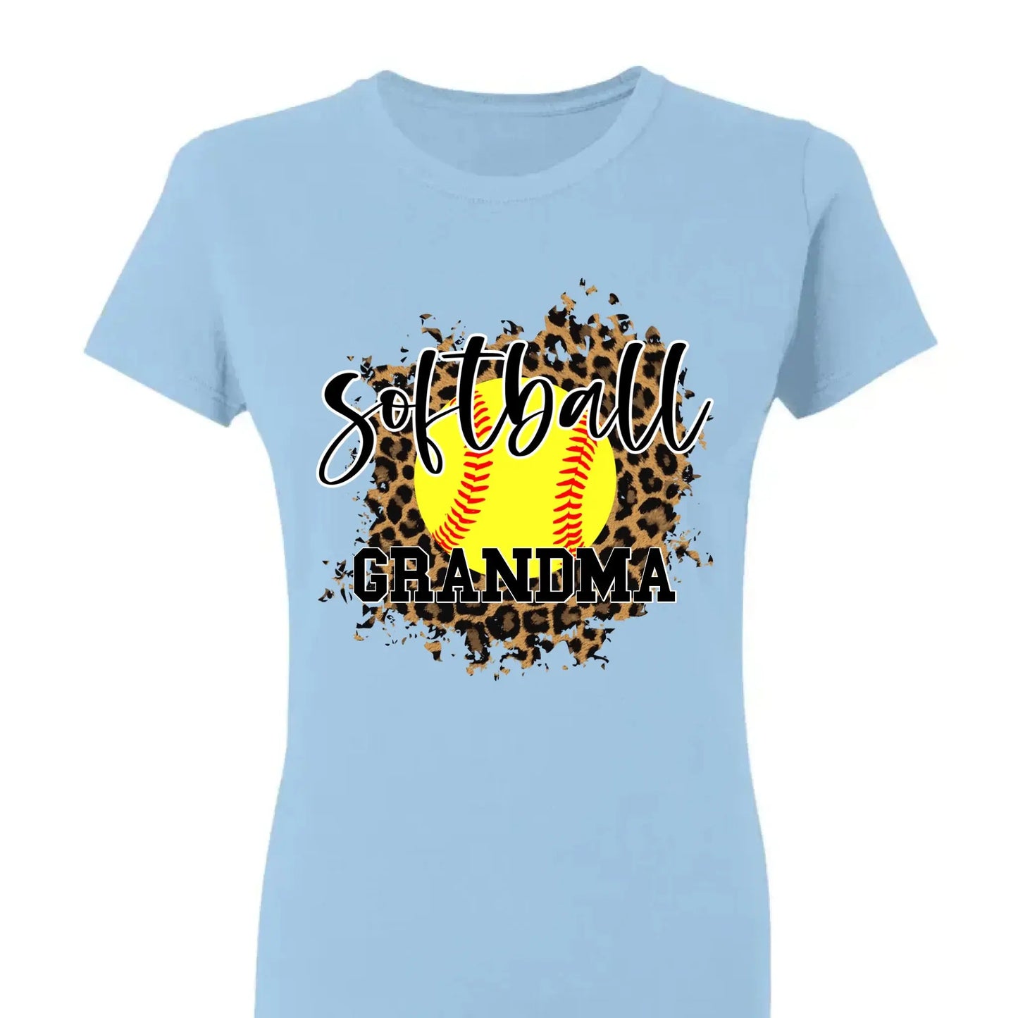 Leopard Print Sport Grandma Shirt – Personalized Custom T-Shirt – Funny Birthday Gift for Grandma, Nana, Mimi, Mom, or Wife Ezcustomize
