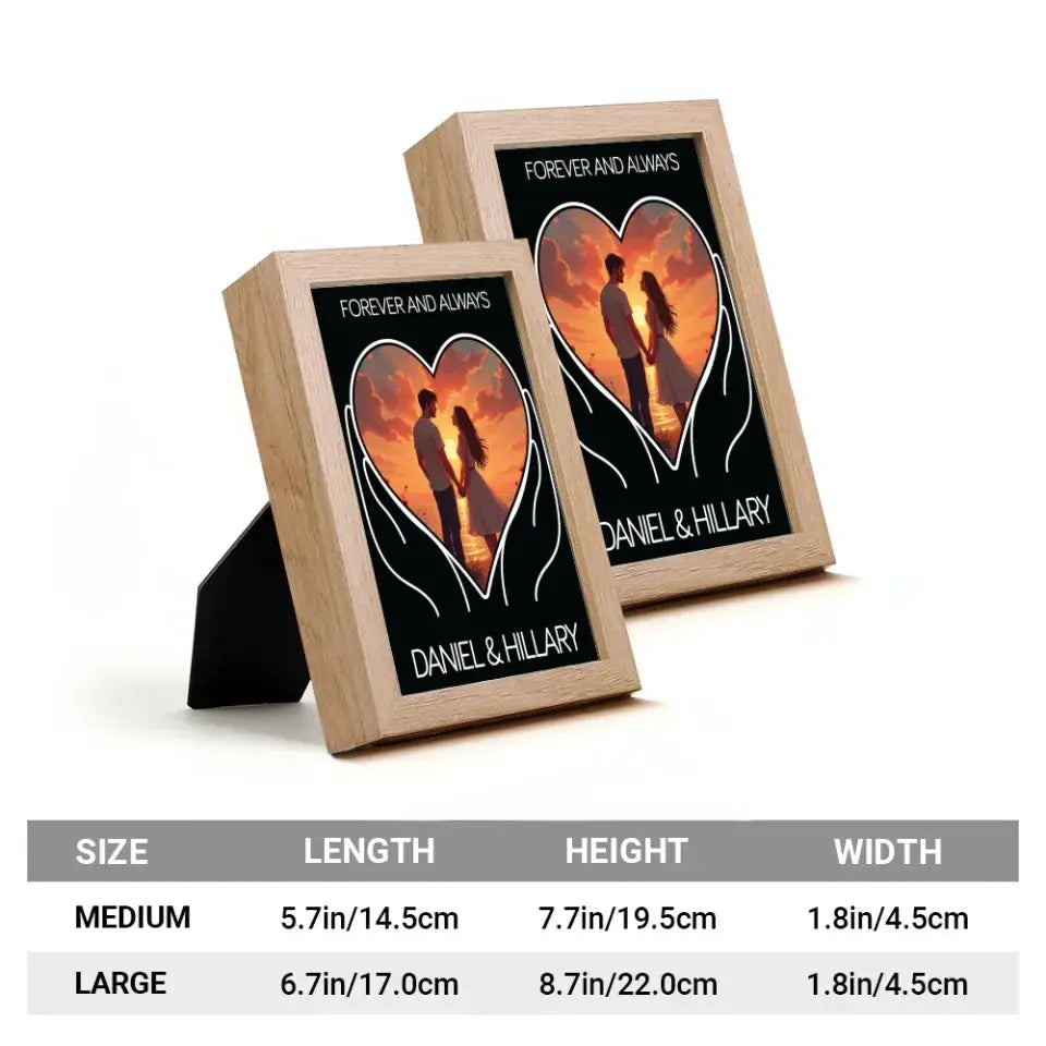 Light Painting Mirror For Couple - Personalized Photo LED Light Painting Mirror - Anniversary Gifts For Her, Him Ezcustomize