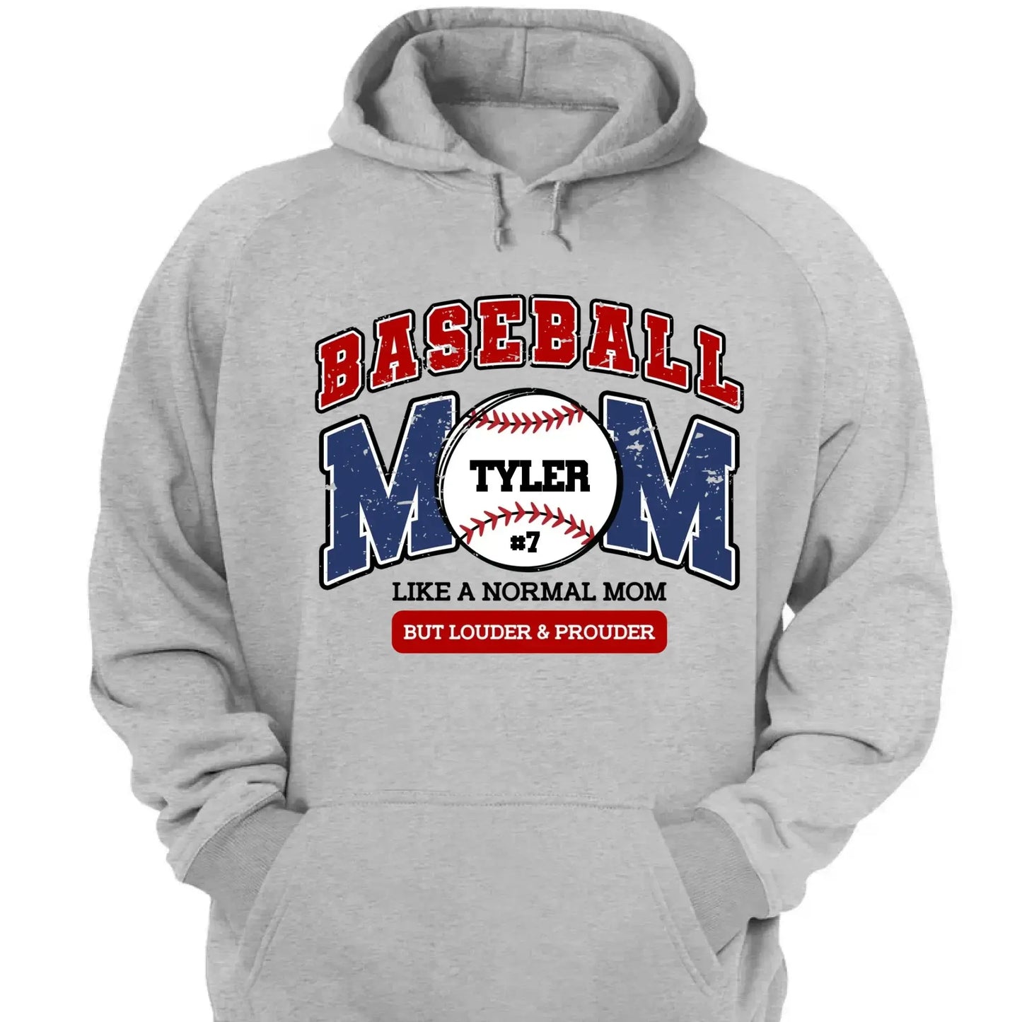 Loud and Proud Baseball Mom Shirt – Personalized T-Shirt – Custom Game Day Gift for Proud Baseball Moms Ezcustomize