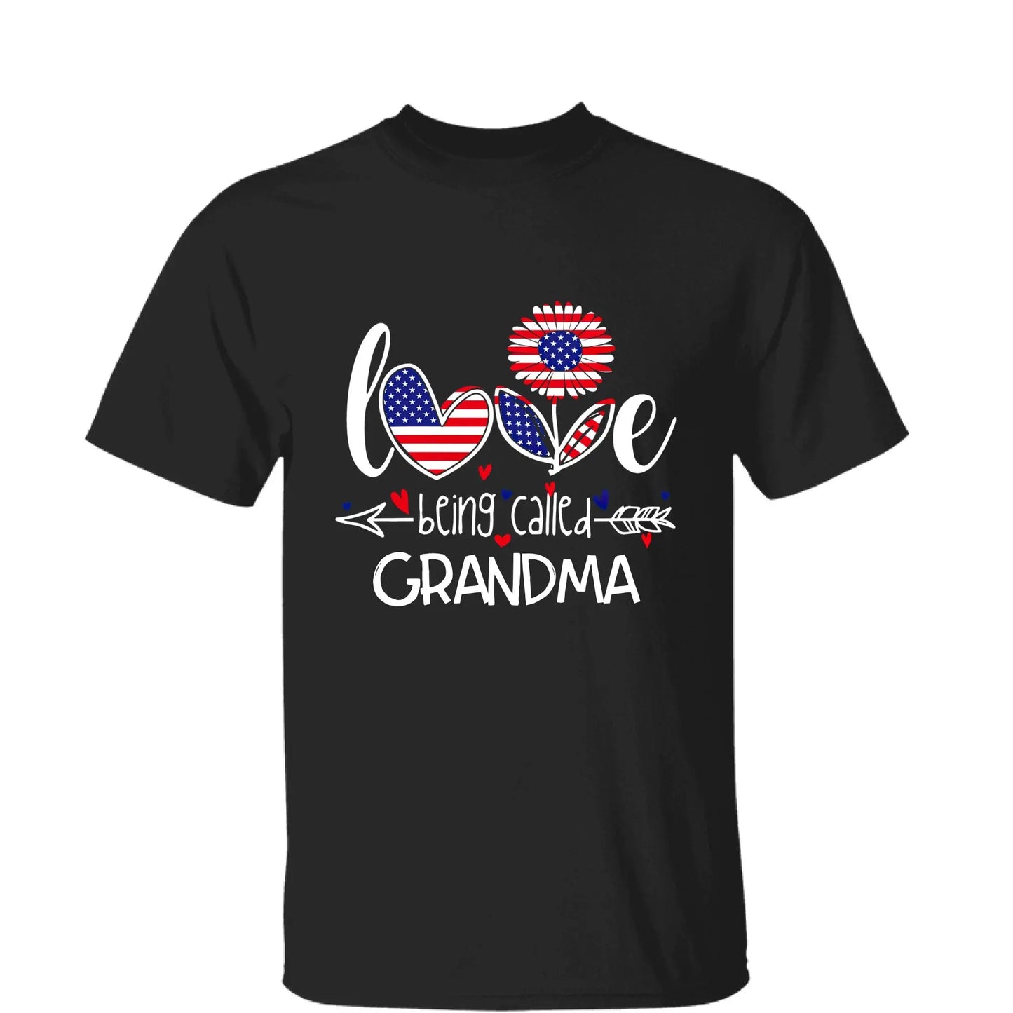 Love Being Called Grandma Shirt – Personalized 4th of July Patriotic T-Shirt Gift for Nana, Mimi, Mom Ezcustomize