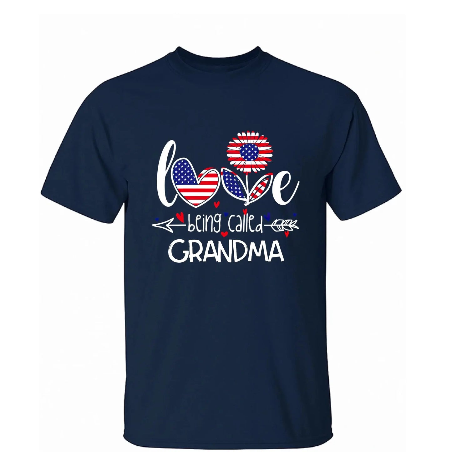 Love Being Called Grandma Shirt – Personalized 4th of July Patriotic T-Shirt Gift for Nana, Mimi, Mom Ezcustomize