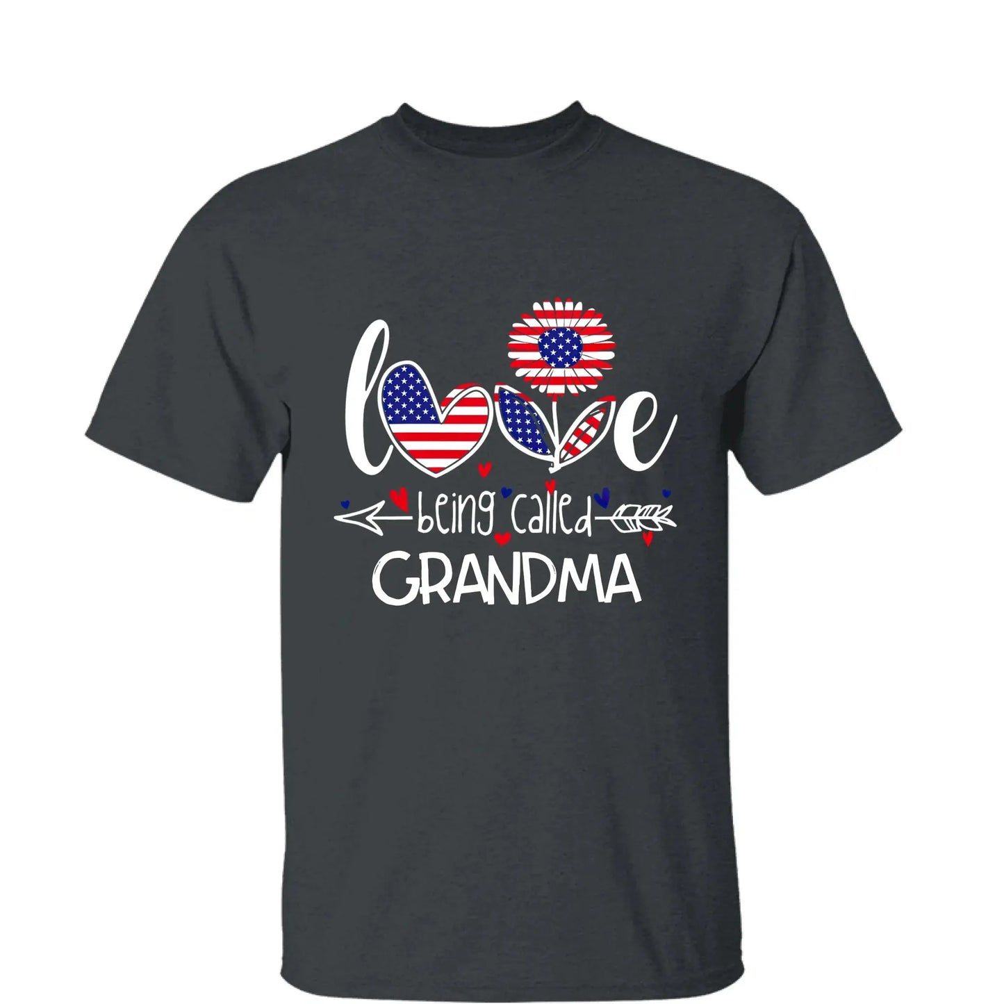Love Being Called Grandma Shirt – Personalized 4th of July Patriotic T-Shirt Gift for Nana, Mimi, Mom Ezcustomize