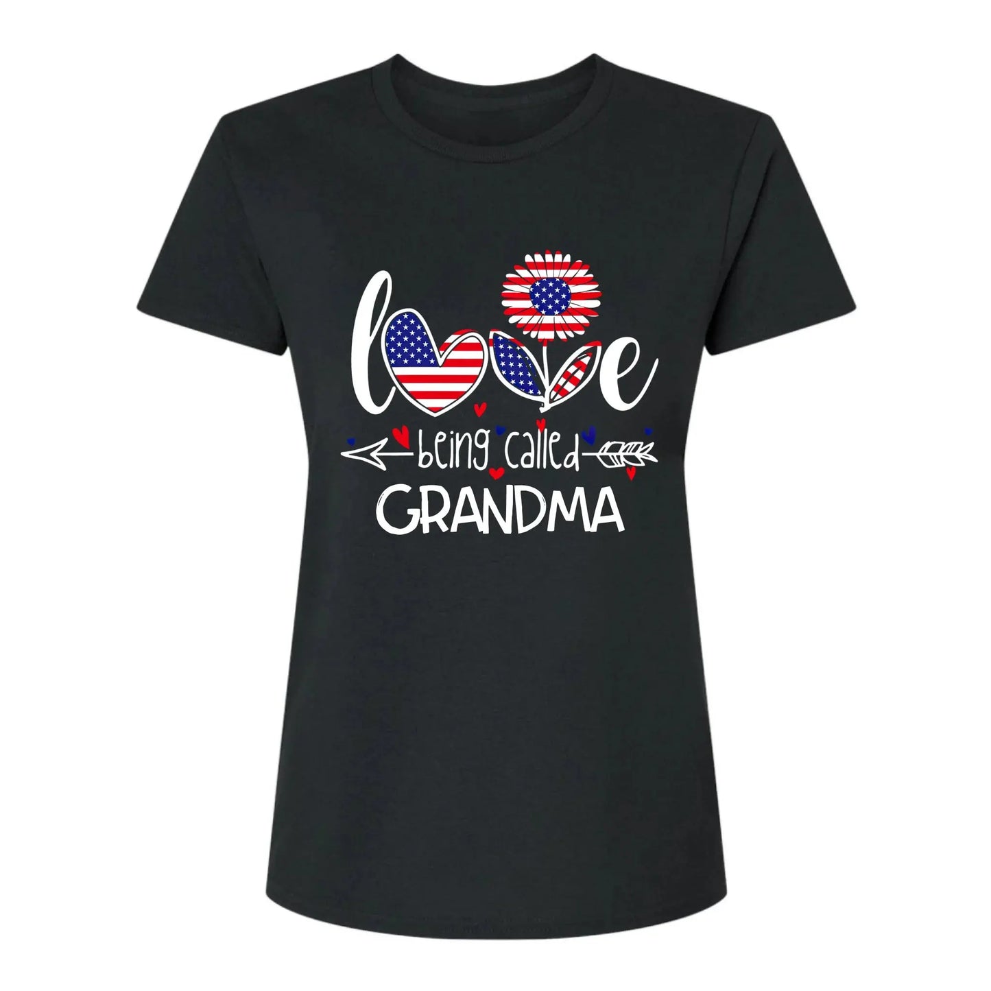 Love Being Called Grandma Shirt – Personalized 4th of July Patriotic T-Shirt Gift for Nana, Mimi, Mom Ezcustomize