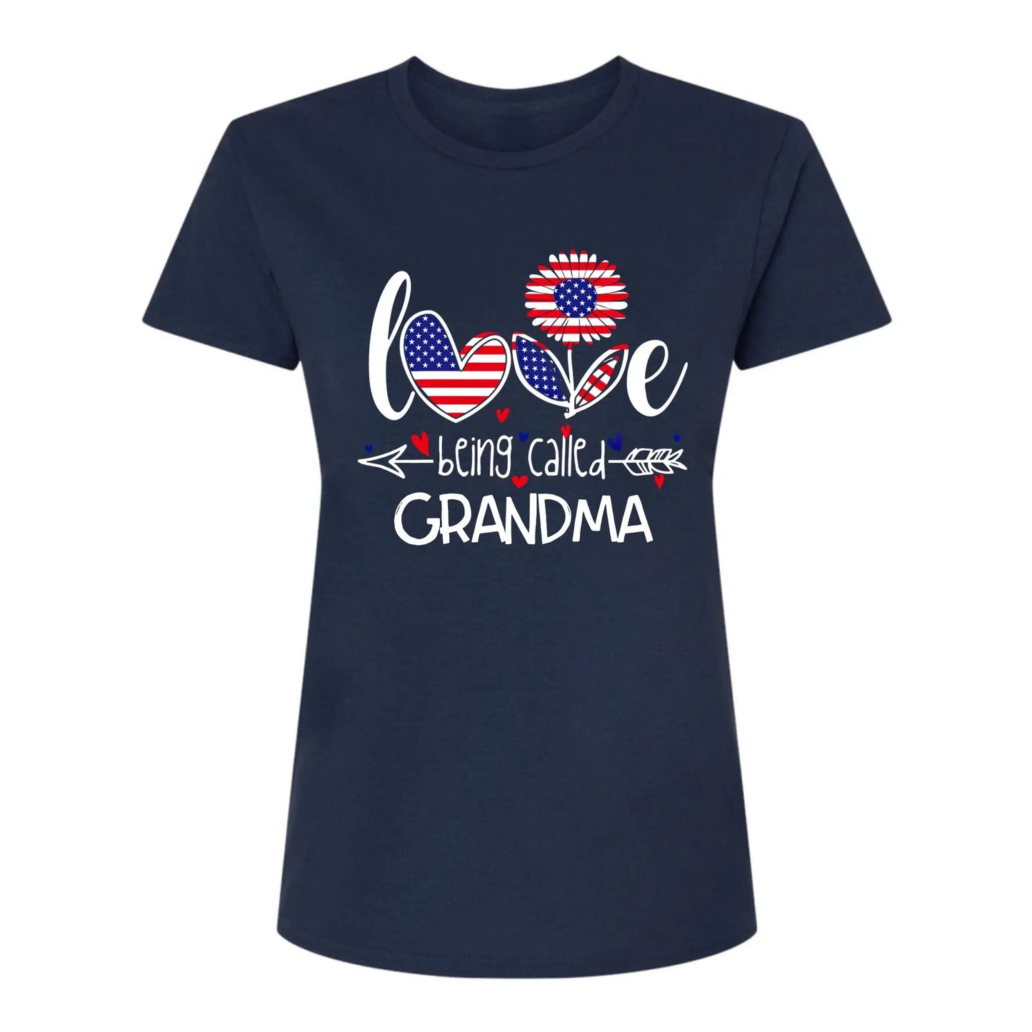 Love Being Called Grandma Shirt – Personalized 4th of July Patriotic T-Shirt Gift for Nana, Mimi, Mom Ezcustomize