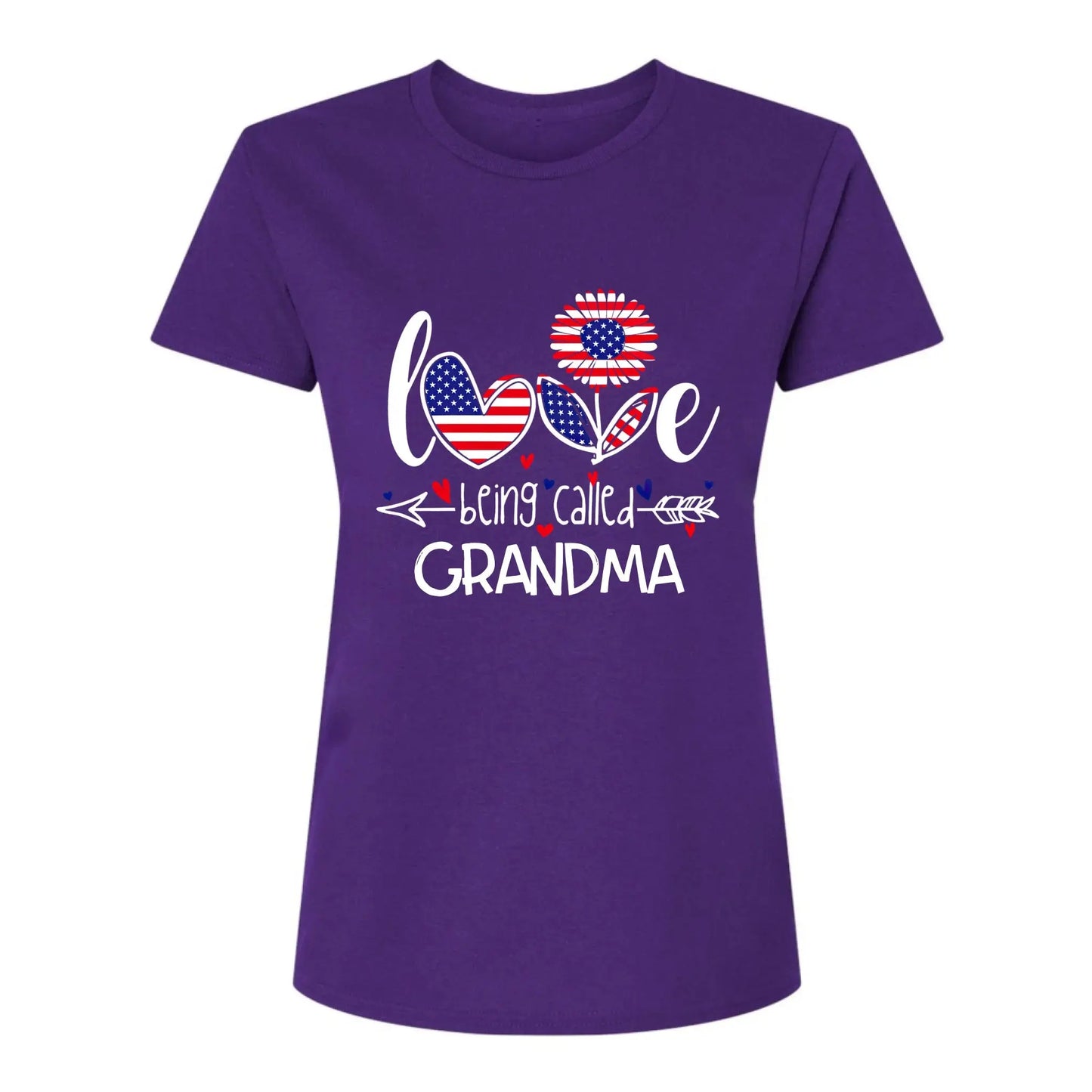 Love Being Called Grandma Shirt – Personalized 4th of July Patriotic T-Shirt Gift for Nana, Mimi, Mom Ezcustomize