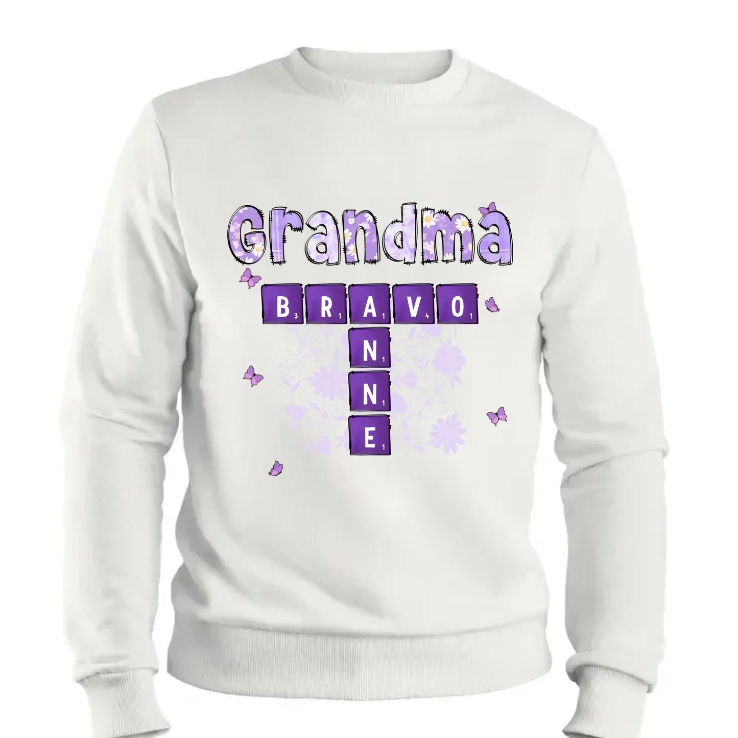 Love Being Grandma Crossword Shirt – Personalized T-Shirt – Custom Gift with Grandkids’ Names for Grandma, Nana, or Mimi Ezcustomize