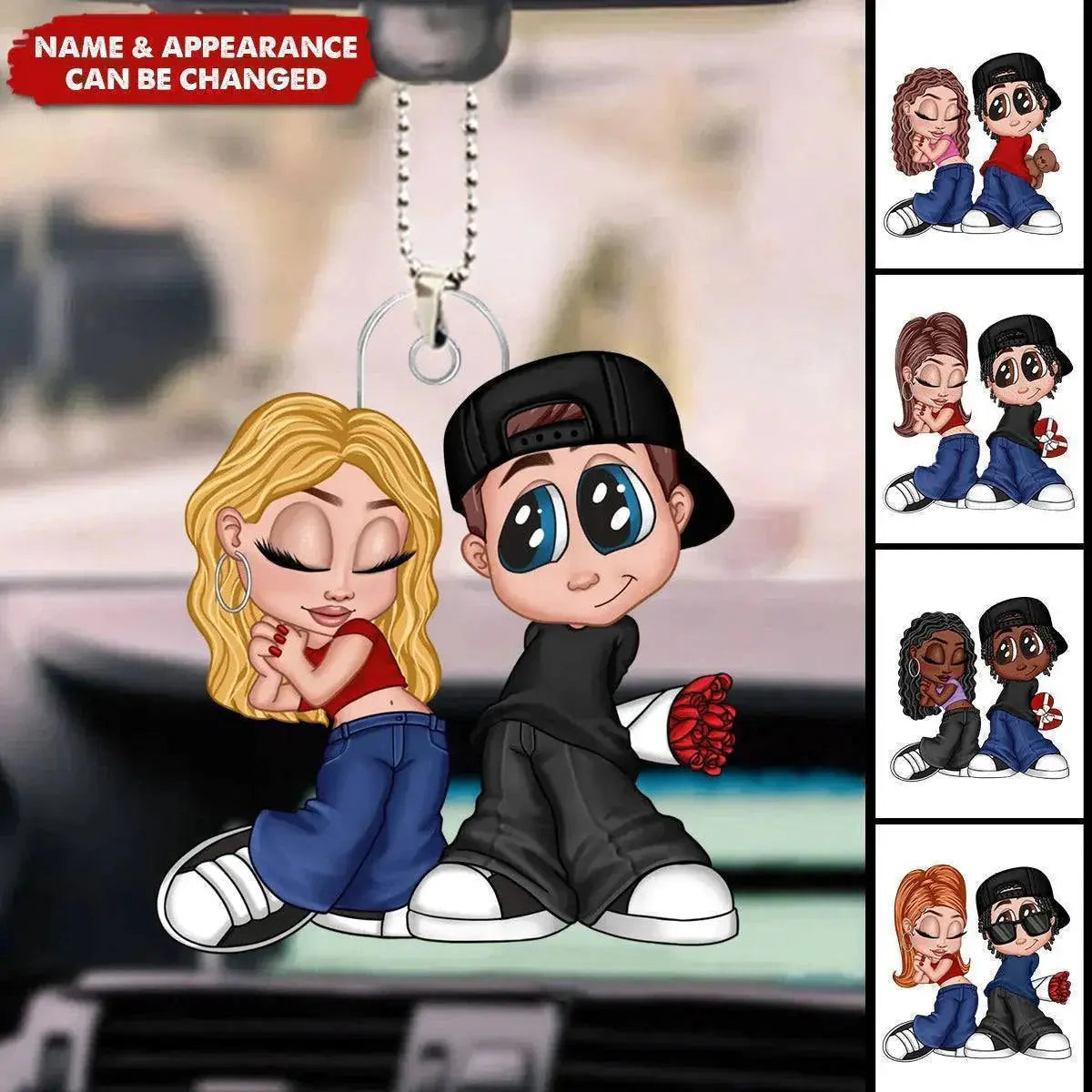 Love Together - Personalized Y2K Couple Keepsake - Romantic Ornament for Him & Her Ezcustomize