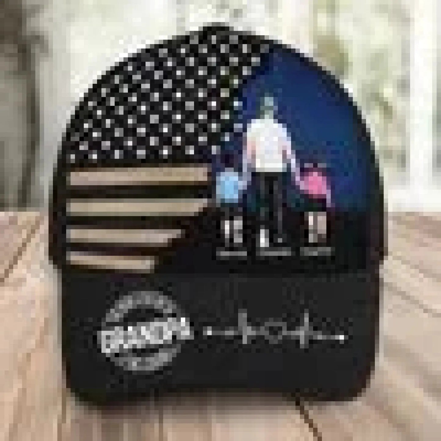 Man Walking with Kids Hat - Personalized Classic Dad Cap with Nation Flag Ezcustomize