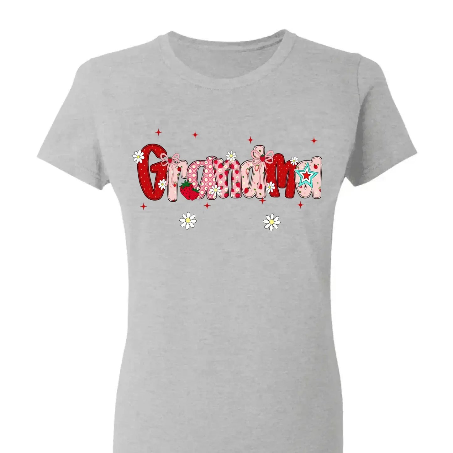 Mimi Strawberry Shirt with Grandkids’ Names – Custom Summer T-Shirt for Grandma, Personalized Gift for Nana, Gigi, Mom Ezcustomize