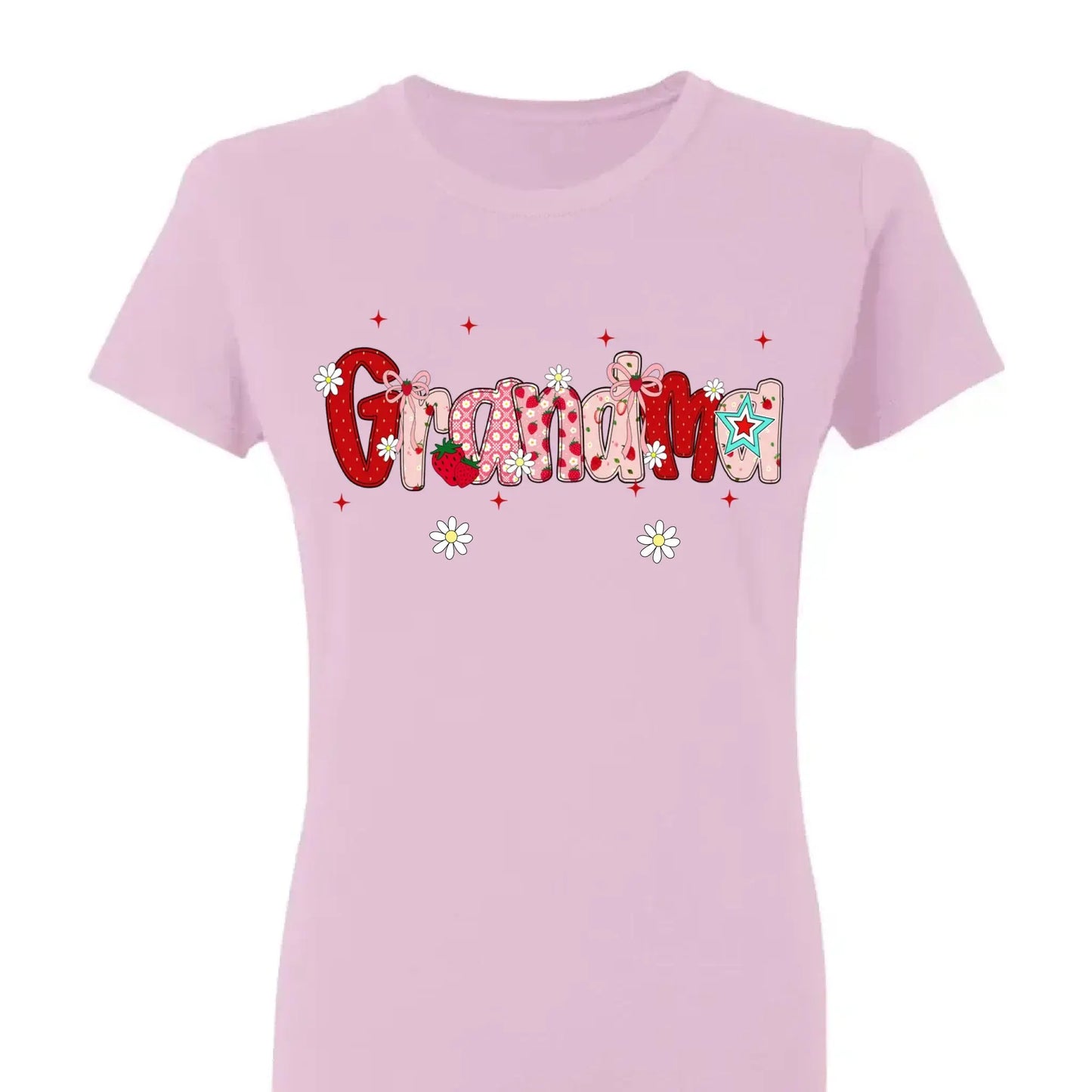 Mimi Strawberry Shirt with Grandkids’ Names – Custom Summer T-Shirt for Grandma, Personalized Gift for Nana, Gigi, Mom Ezcustomize