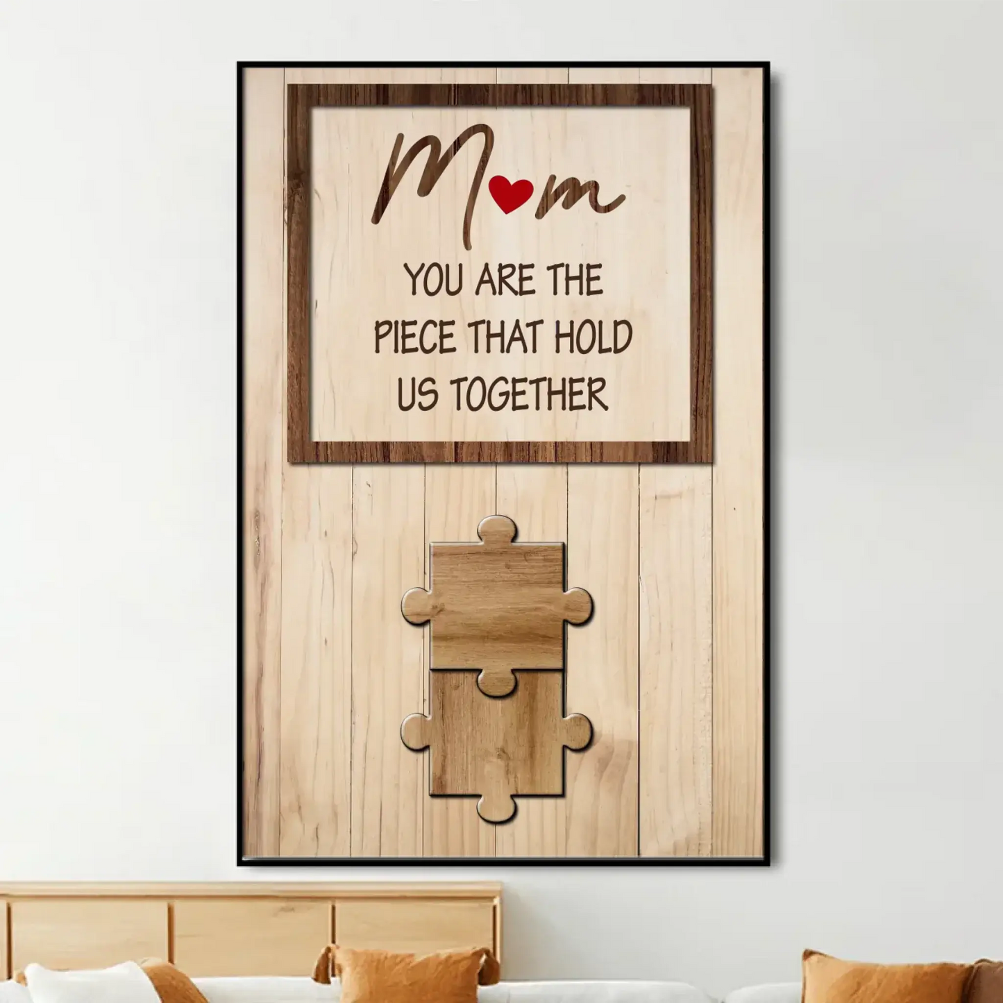 "Mom Holds Us Together" Family Name – Personalized Poster/Canvas – Heartfelt Custom Gift for Mom from Kids or Grandkids Ezcustomize