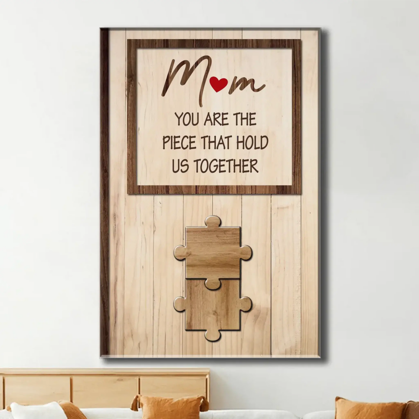 "Mom Holds Us Together" Family Name – Personalized Poster/Canvas – Heartfelt Custom Gift for Mom from Kids or Grandkids Ezcustomize