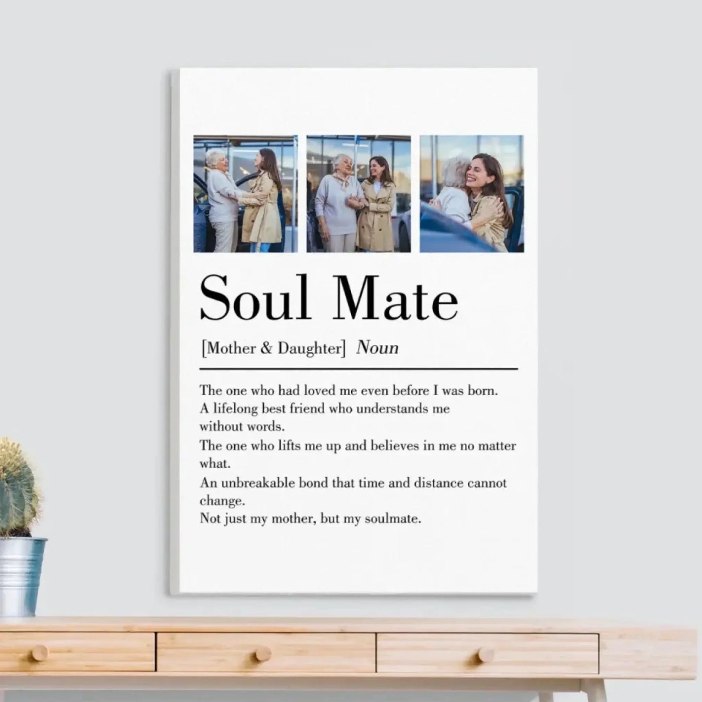 Mom and Daughter Soulmate Art – Personalized Poster/Canvas – Mother’s Day Special Gift for Mom or Daughter Ezcustomize