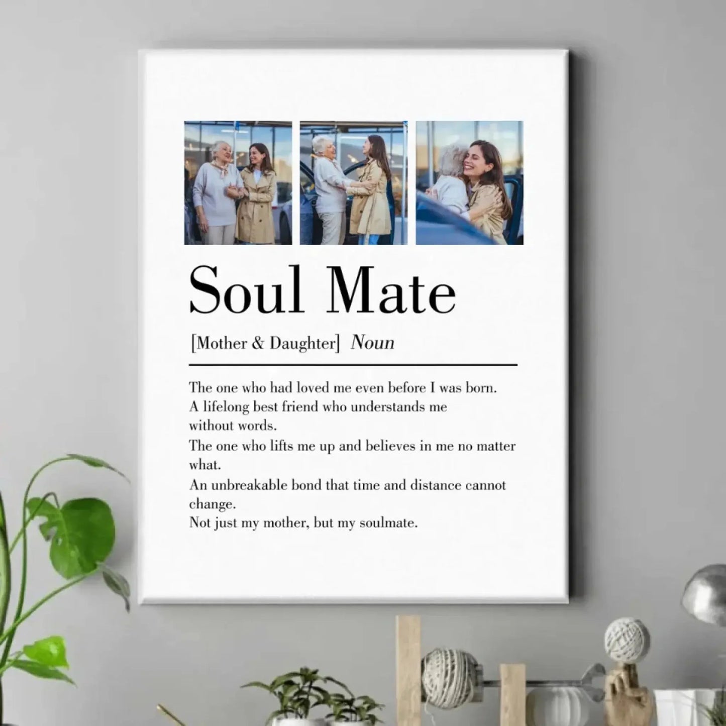 Mom and Daughter Soulmate Art – Personalized Poster/Canvas – Mother’s Day Special Gift for Mom or Daughter Ezcustomize