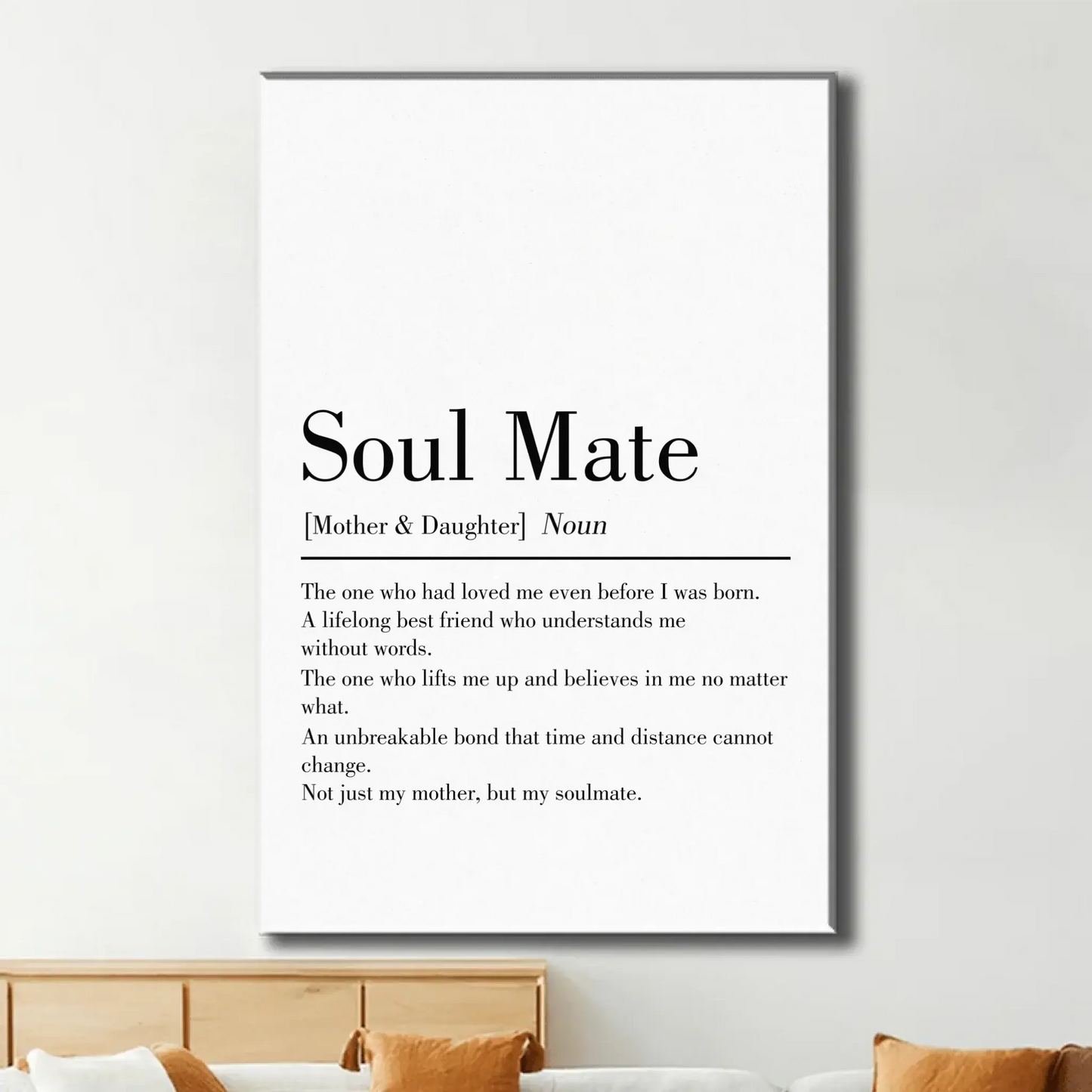 Mom and Daughter Soulmate Art – Personalized Poster/Canvas – Mother’s Day Special Gift for Mom or Daughter Ezcustomize