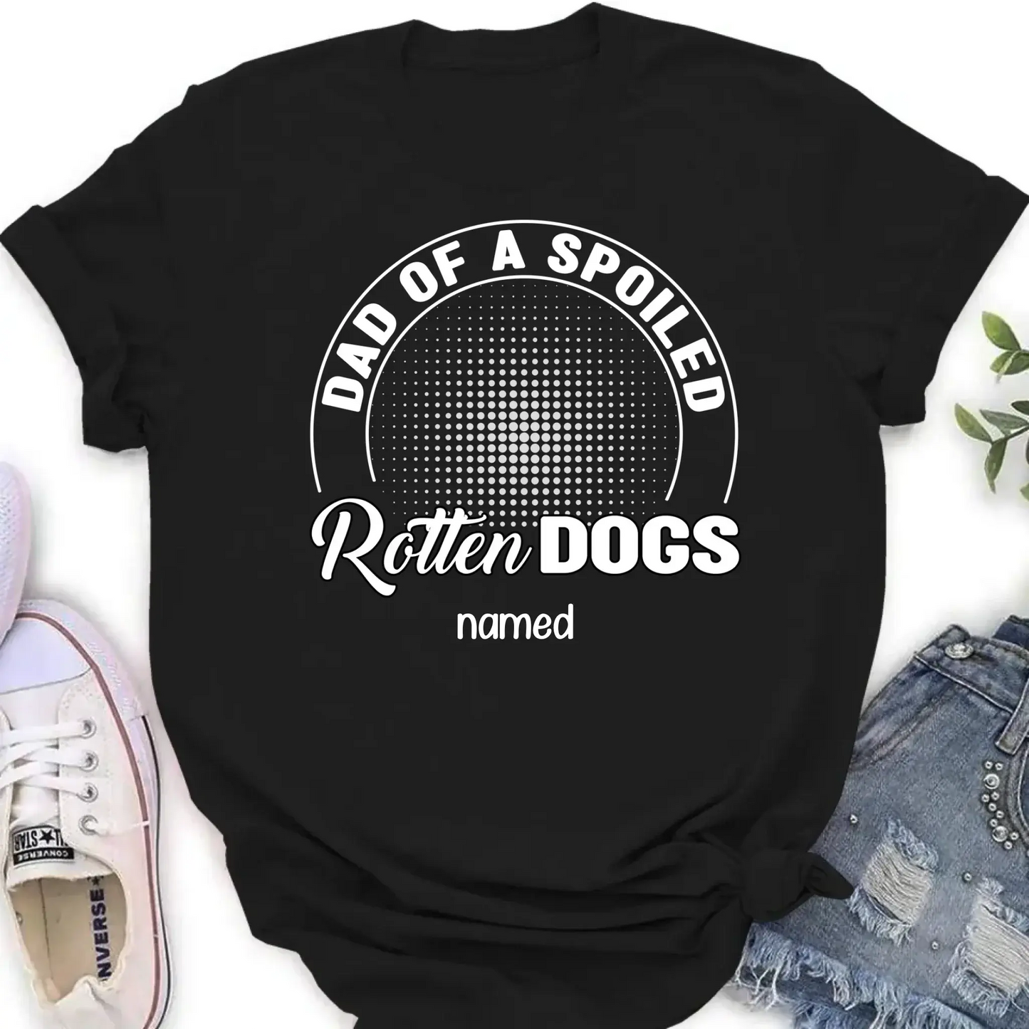Mom of a Spoiled Rotten Dog – Personalized T-Shirt, Custom Dog Lover Gift with Pet’s Name Ezcustomize