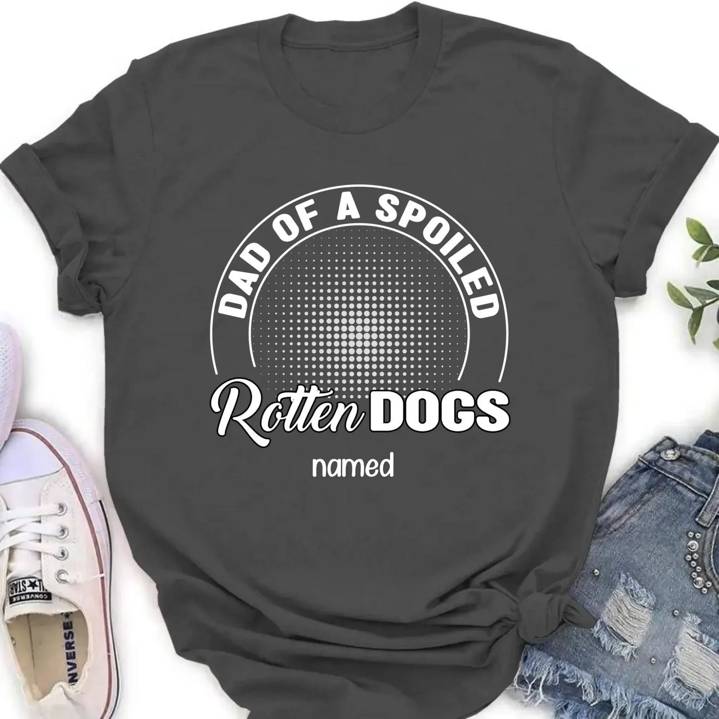 Mom of a Spoiled Rotten Dog – Personalized T-Shirt, Custom Dog Lover Gift with Pet’s Name Ezcustomize