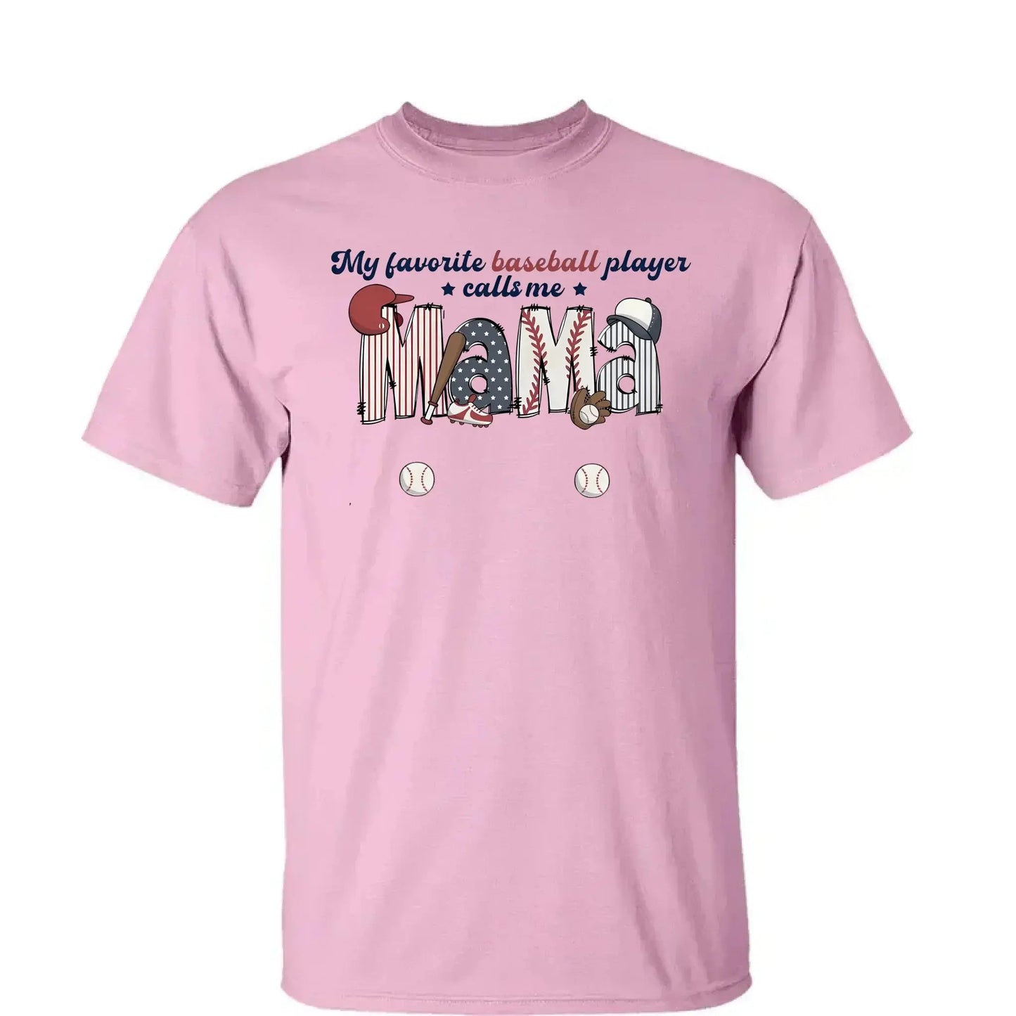 My Favorite Baseball Player Calls Me Nana – Personalized Grandma Shirt – Custom T-Shirt for Mom or Grandma from Kid Ezcustomize
