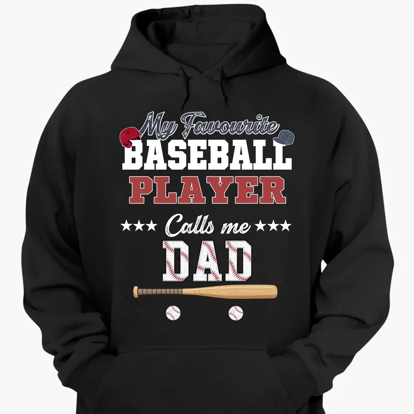 My Favorite Baseball Player Calls Me Papa – Personalized Grandpa Shirt – Custom Father’s Day Gift with Grandkids’ Names Ezcustomize