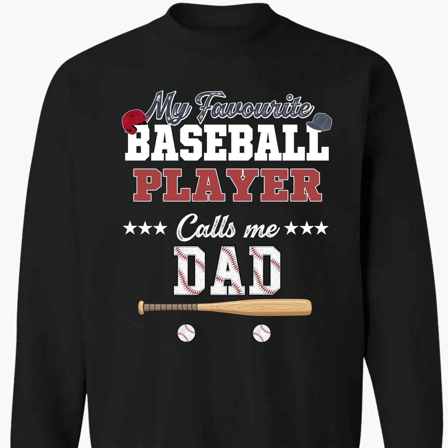 My Favorite Baseball Player Calls Me Papa – Personalized Grandpa Shirt – Custom Father’s Day Gift with Grandkids’ Names Ezcustomize