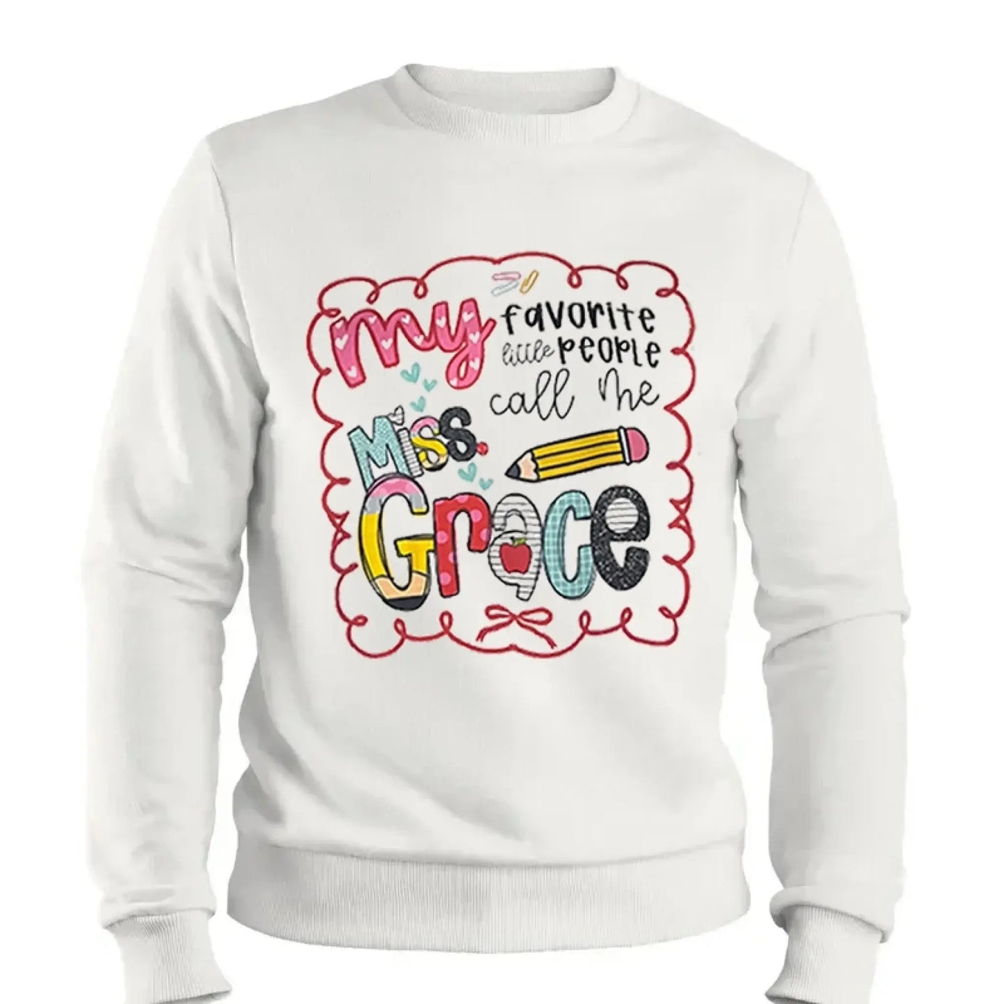 My Favorite People Call Me Teacher – Personalized Teacher T-Shirt – Cute Custom Back to School Shirt Ezcustomize